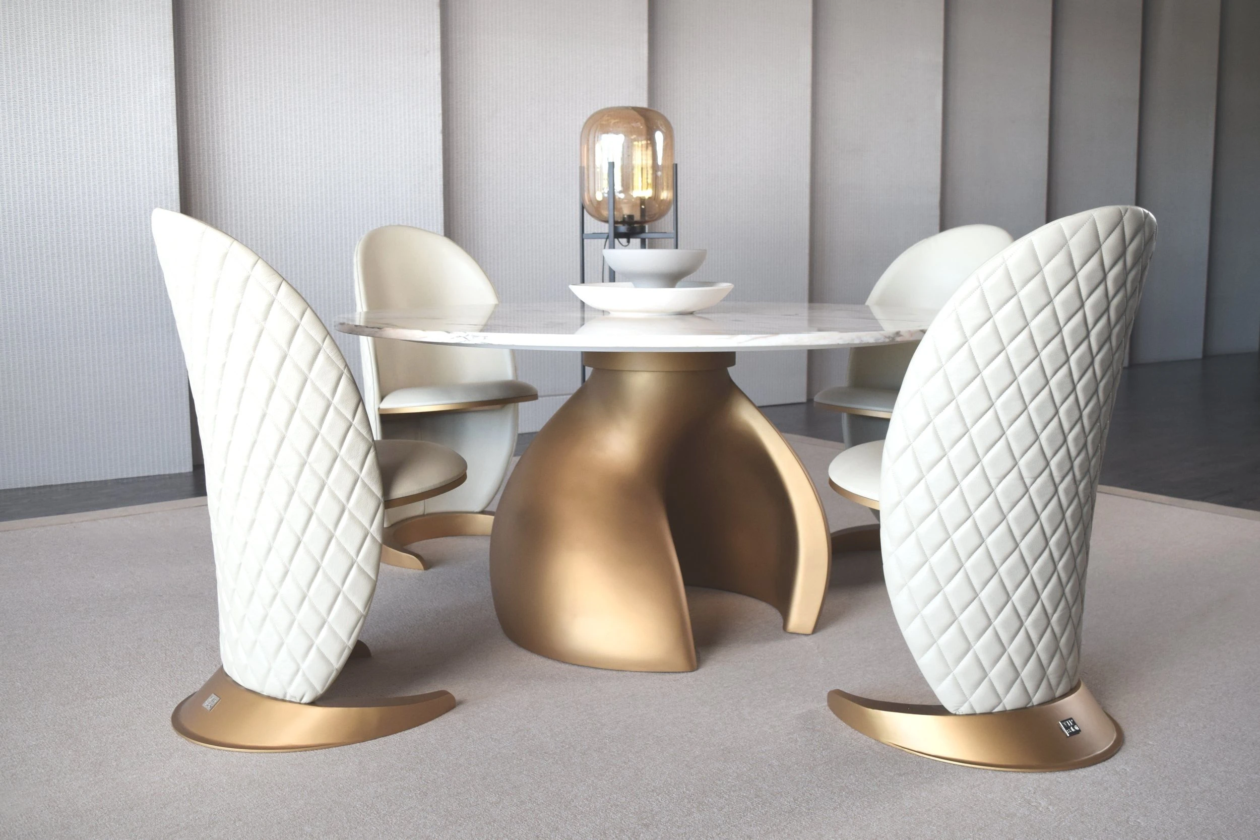 modern living room chair seating display in a modern space
