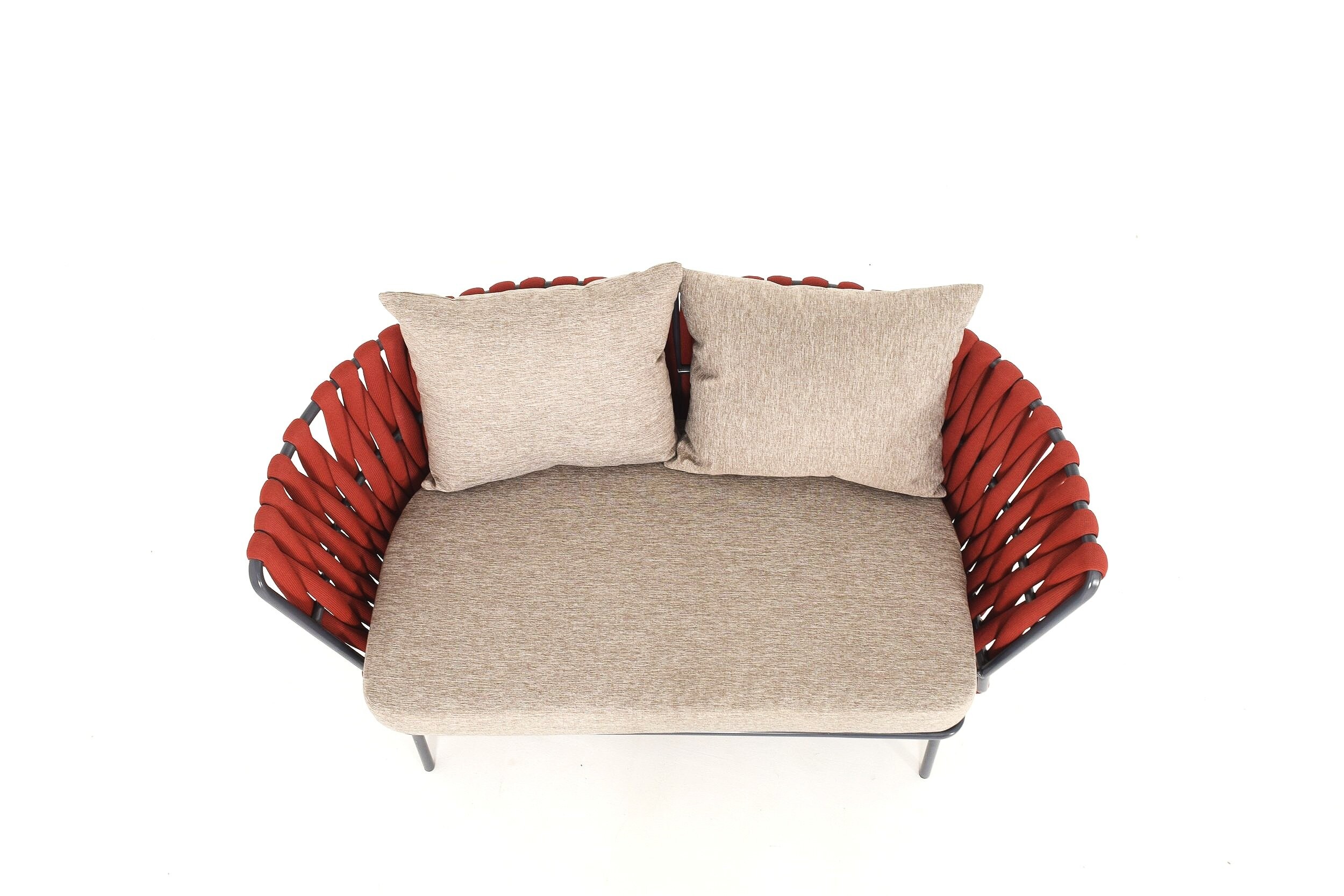 The Belt modern outdoor sofa upper view