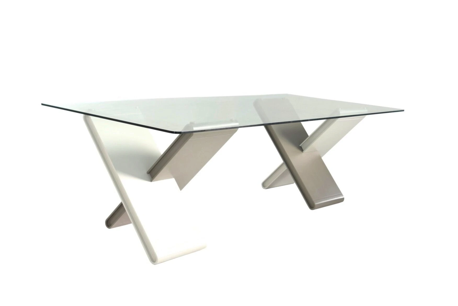 Side view of Bradley glass top tables dining room