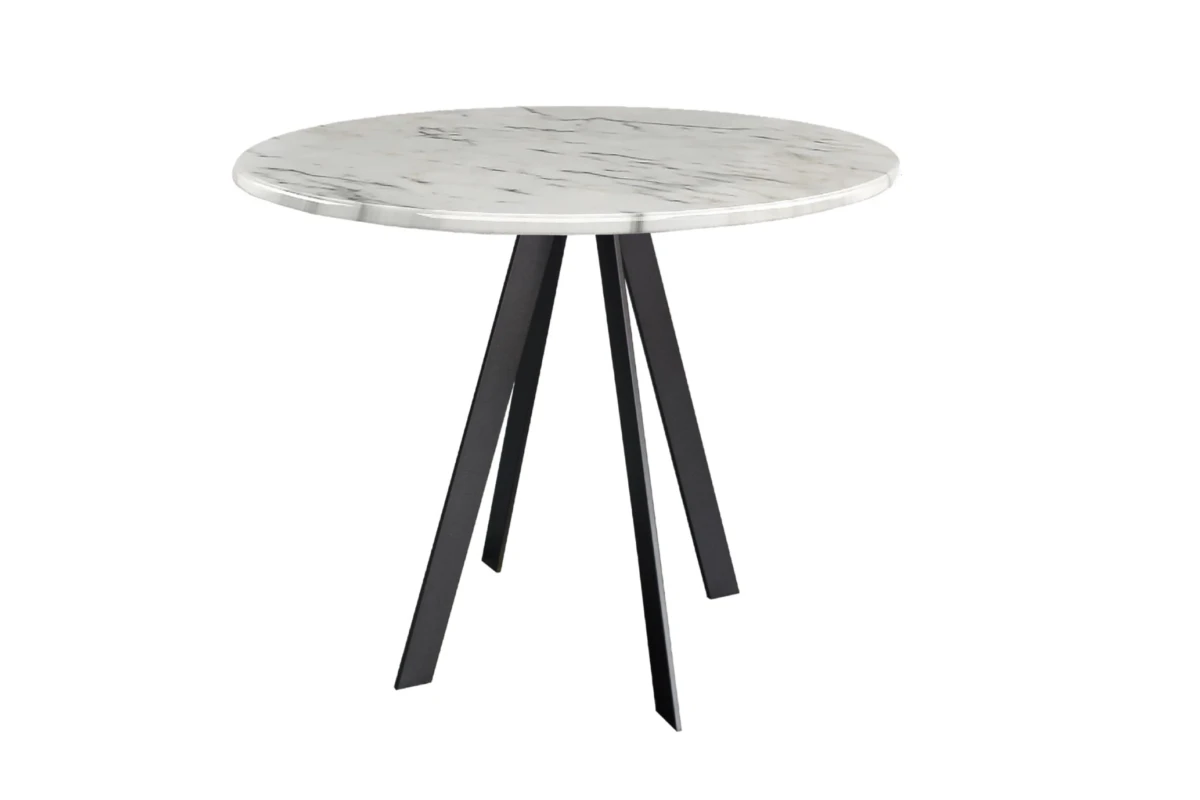 "Bree outdoor table with a thin metal leg design