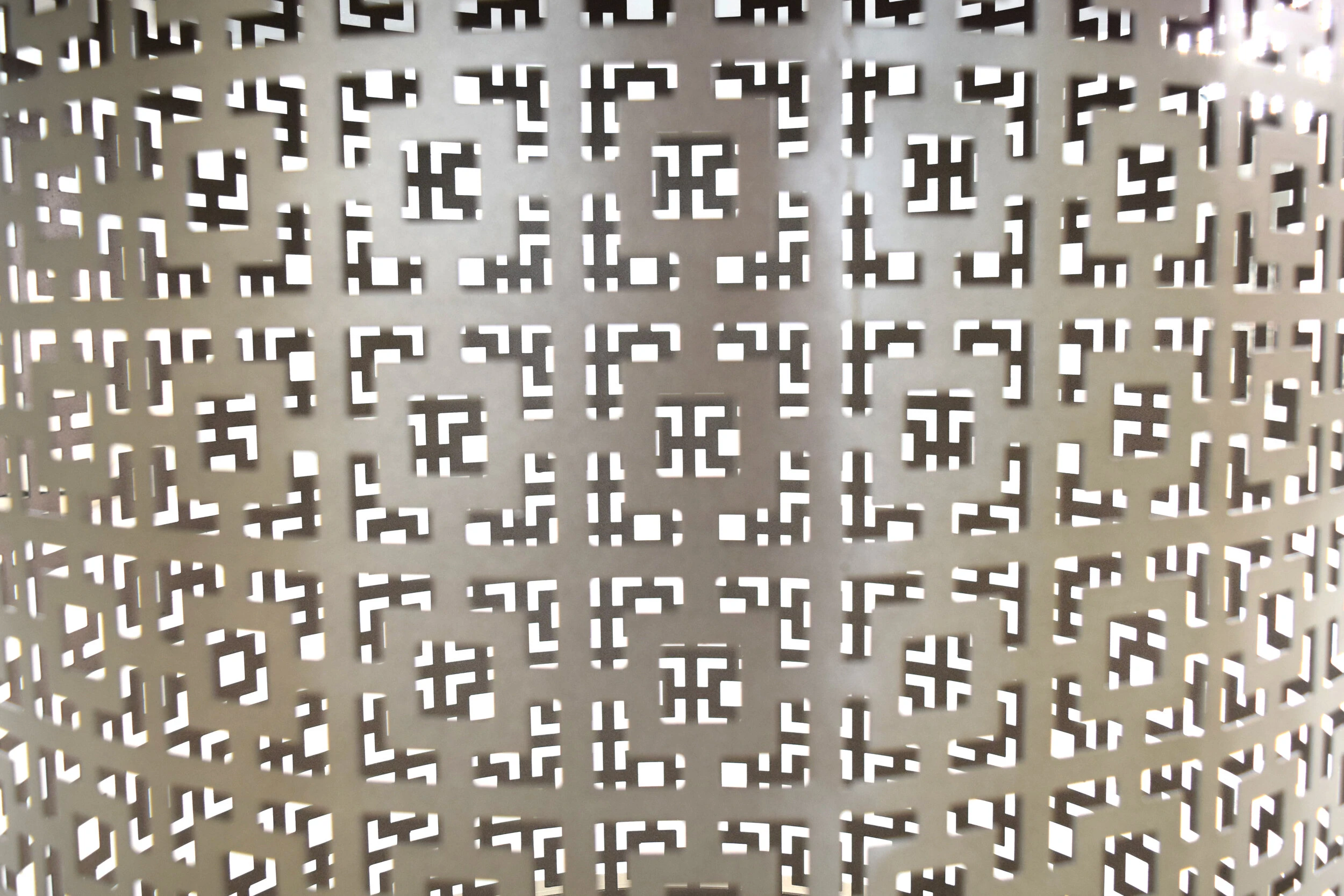 Zoom in view of metallic base Charles round glass dining table