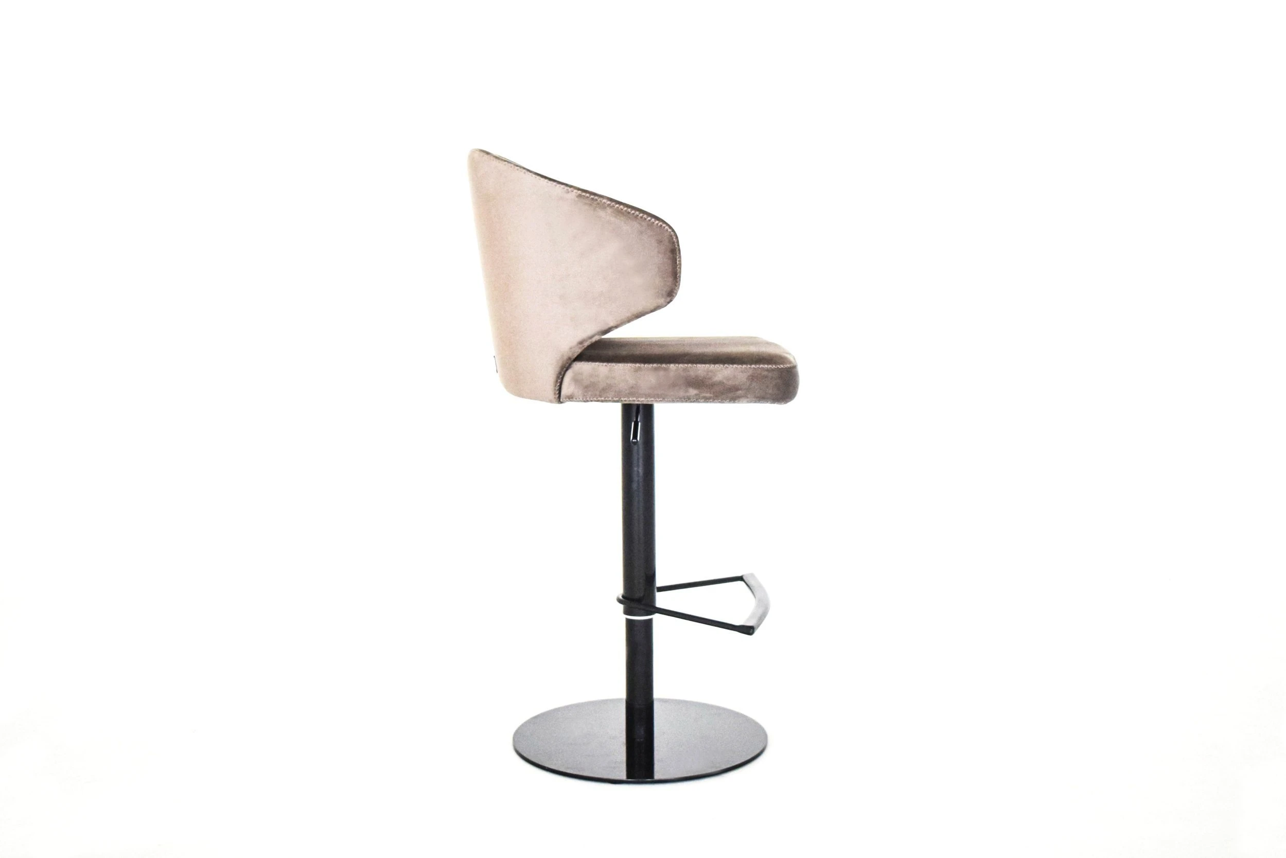 Right side of Divina Swivel Barstool with backs