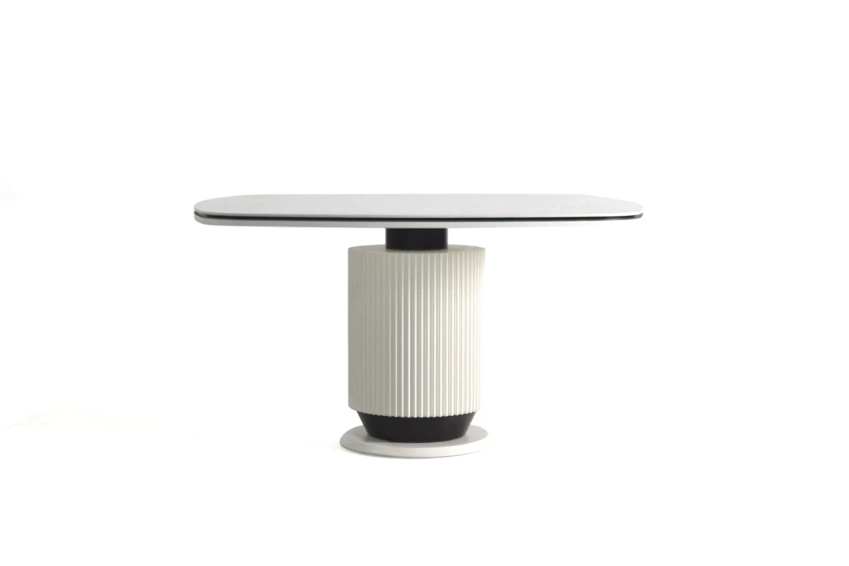 Side profile of Helen space saving dining table