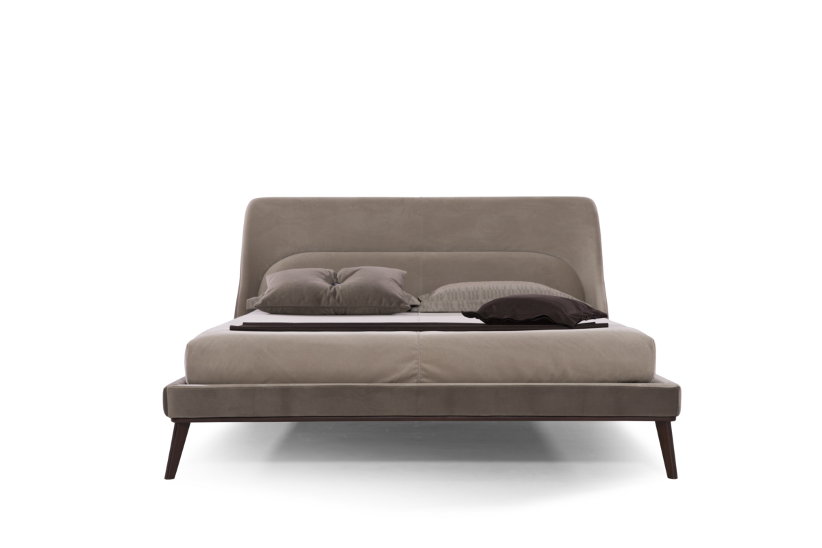 Side profile of Hilton wooden bed