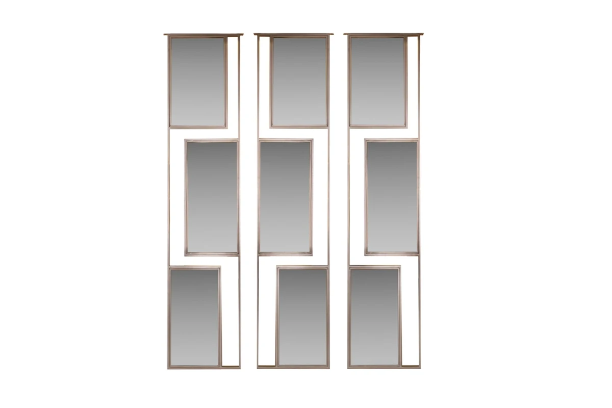 Front facing view of glass partitions for office