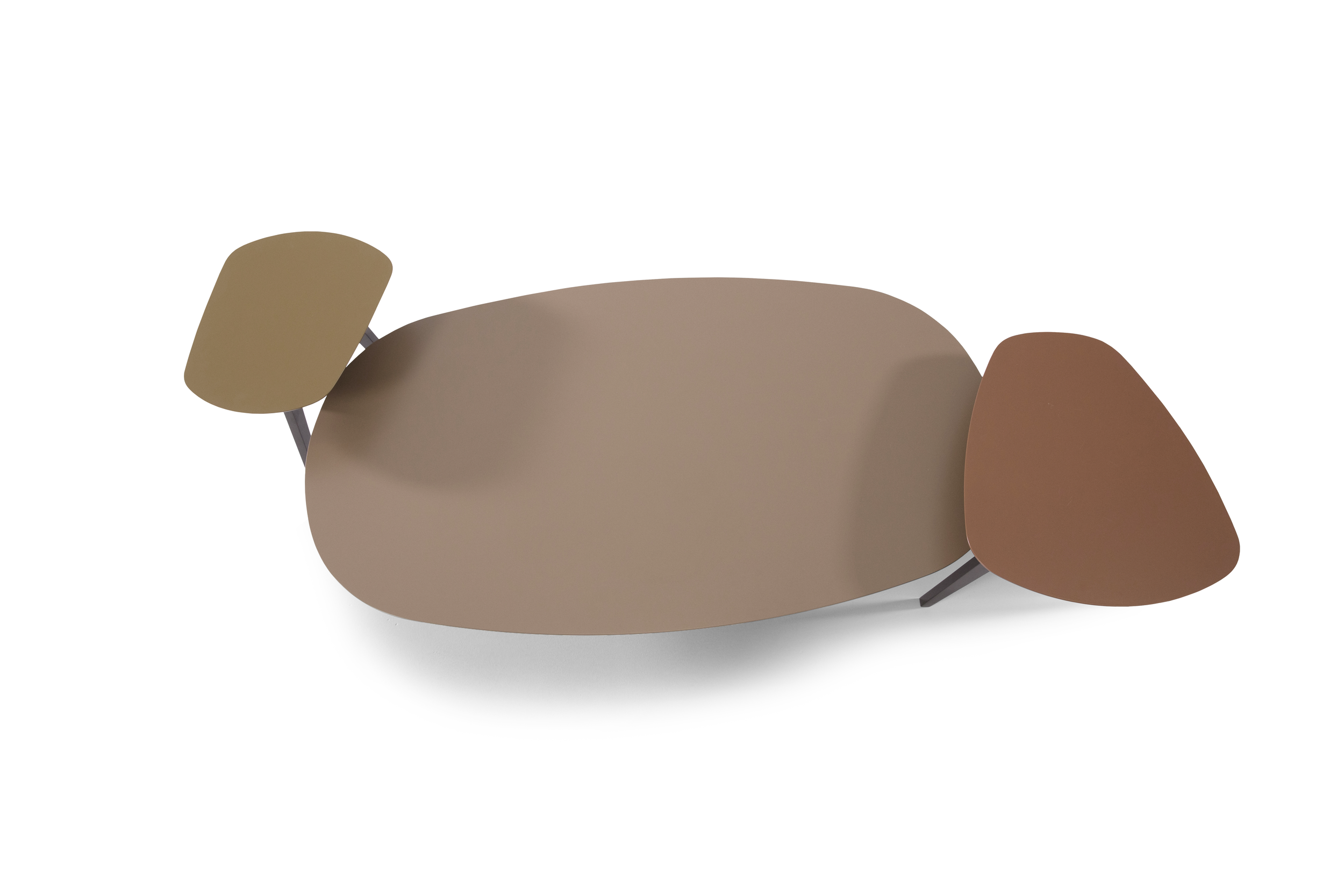 Top-down view of Lord Lord coffee table and side table set