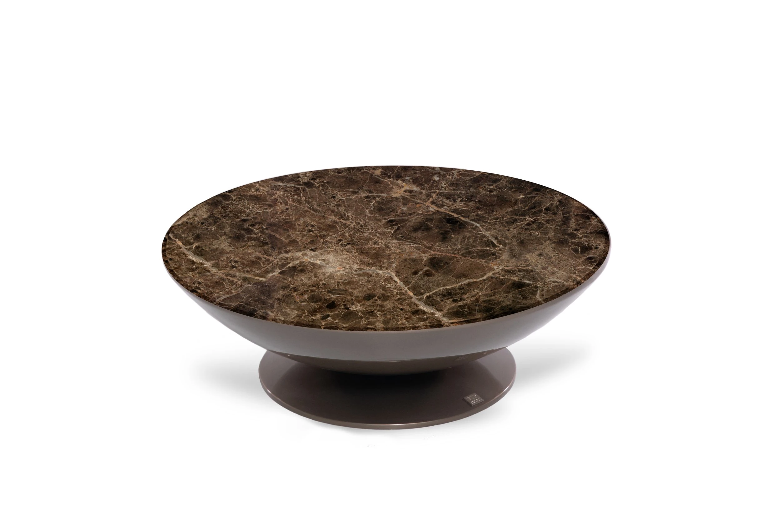 Top view of coffee table with resin structure