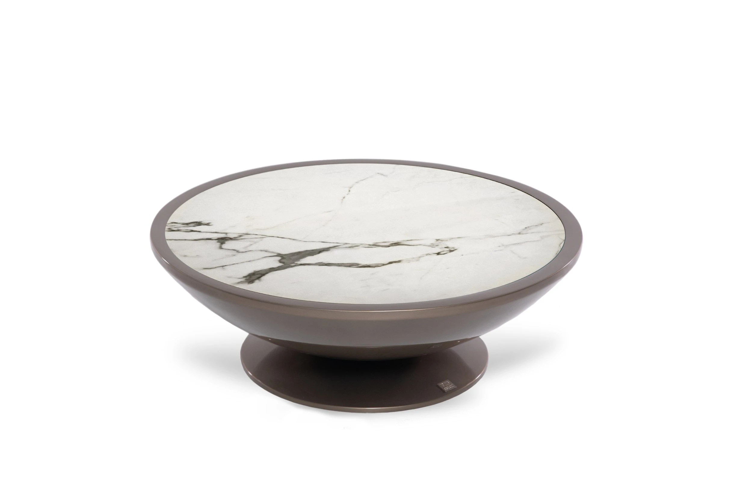 Top view of Mars tempered glass coffee table