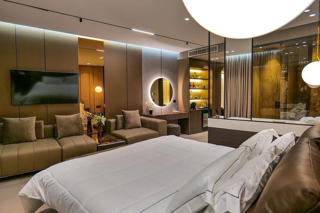modern bedroom furniture with comfortable bed