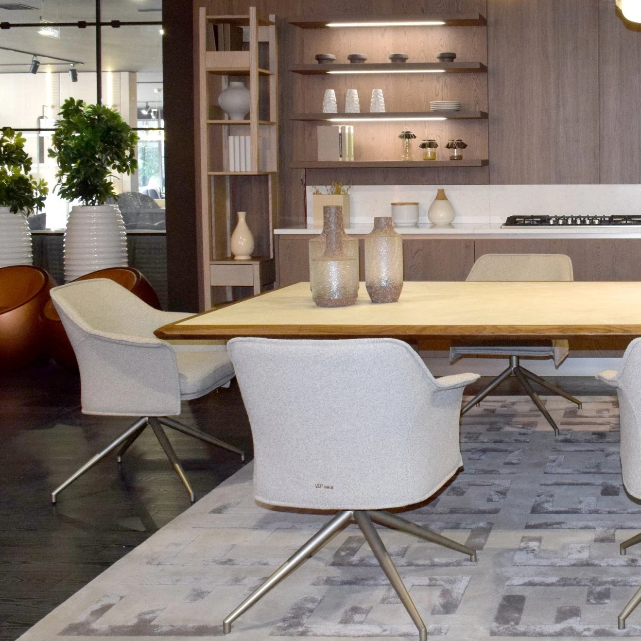 8.Noam corner wood shelving unit in a luxury interior
