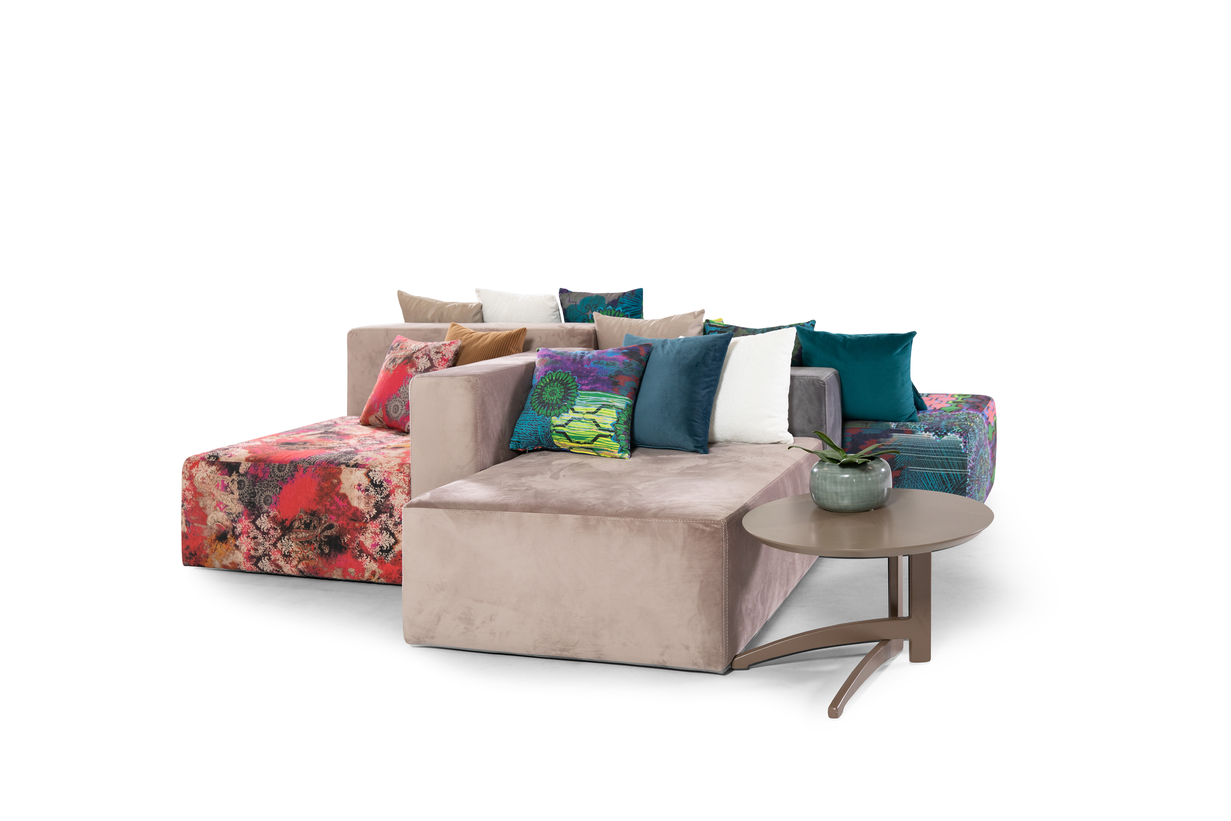 Front facing Puzzle floor pouf