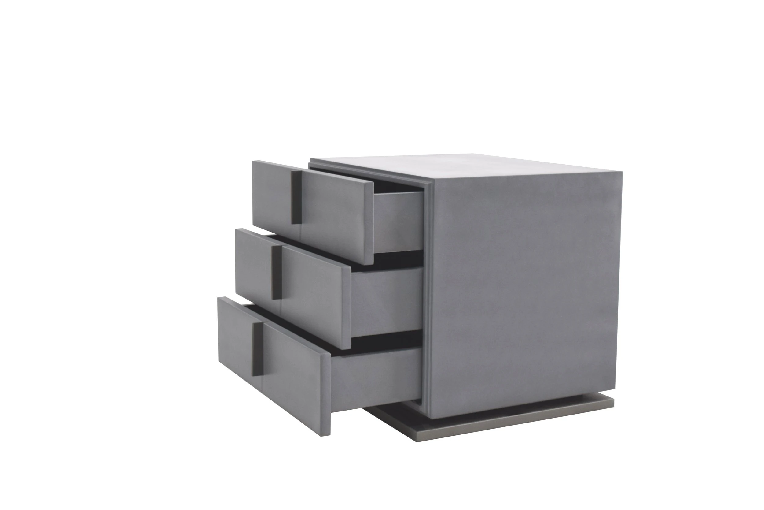 Sevilla nightstand three drawer open storage display