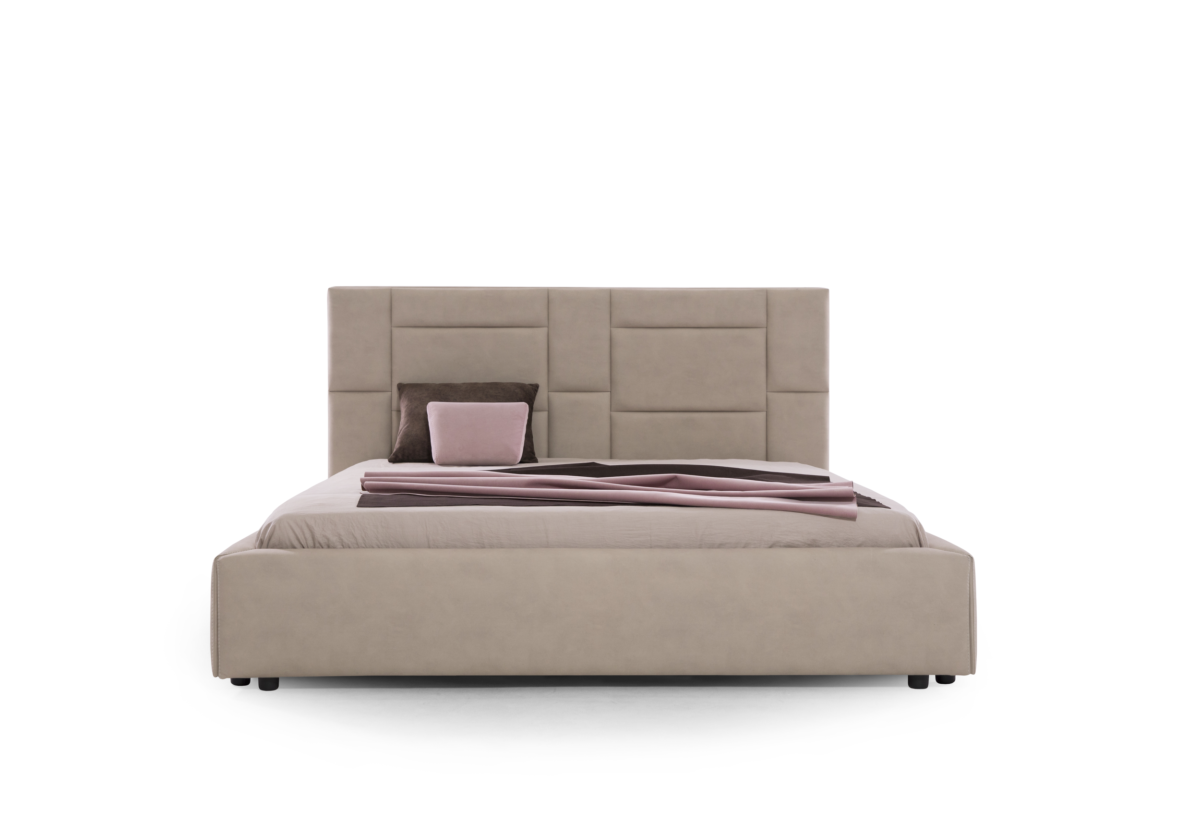 Side profile of Wallie modern bed