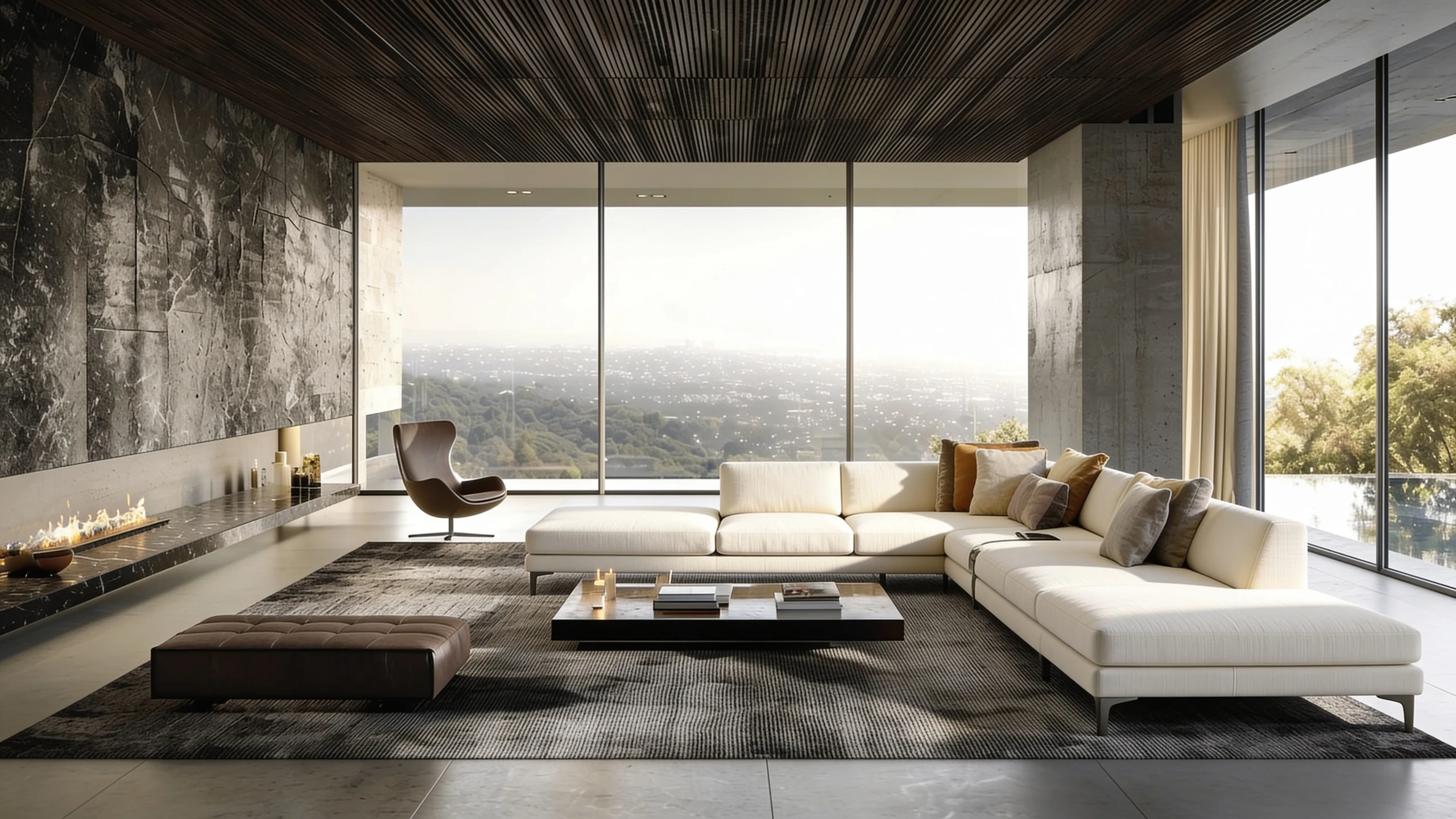 Ariel Modern Sectional Sofa styled in a contemporary interior