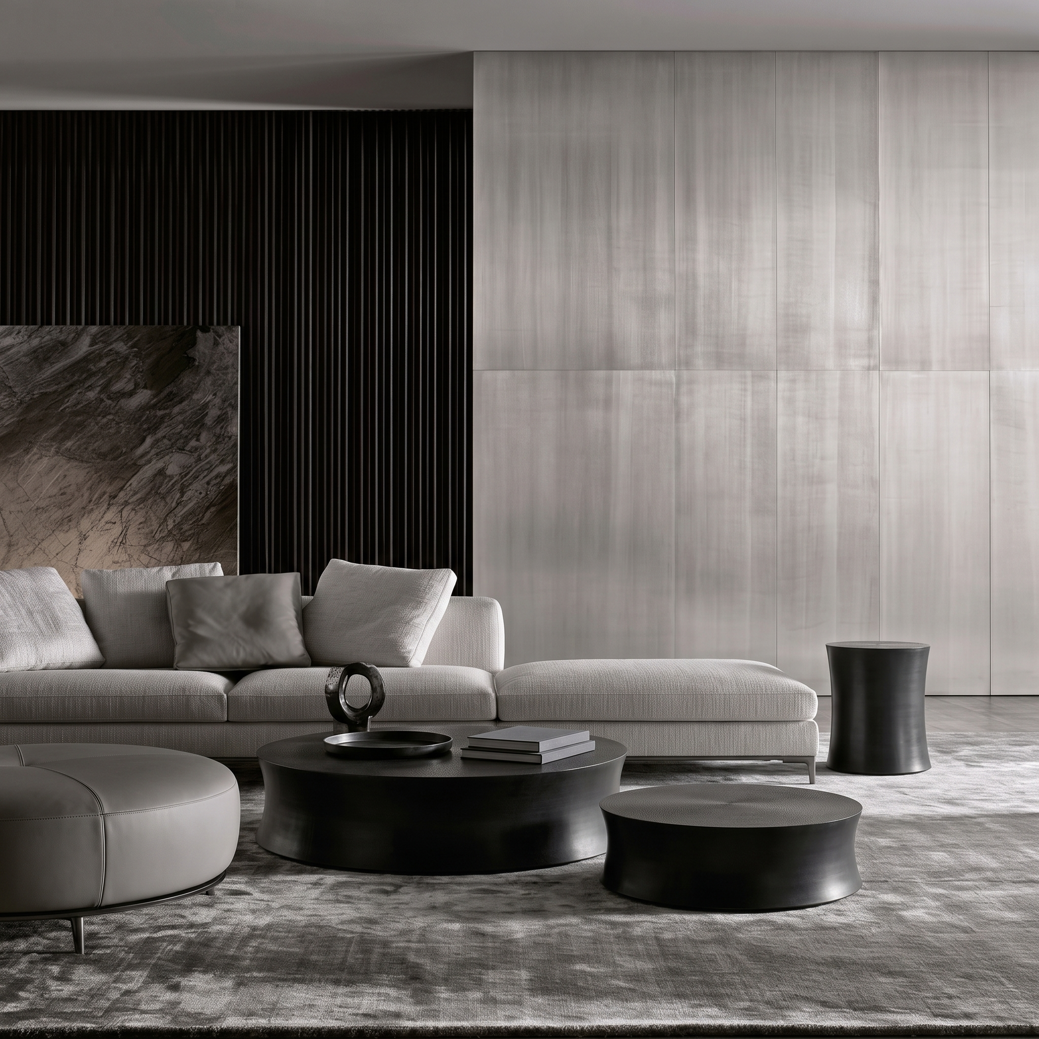 Aura coffee table styled in a minimalist living space