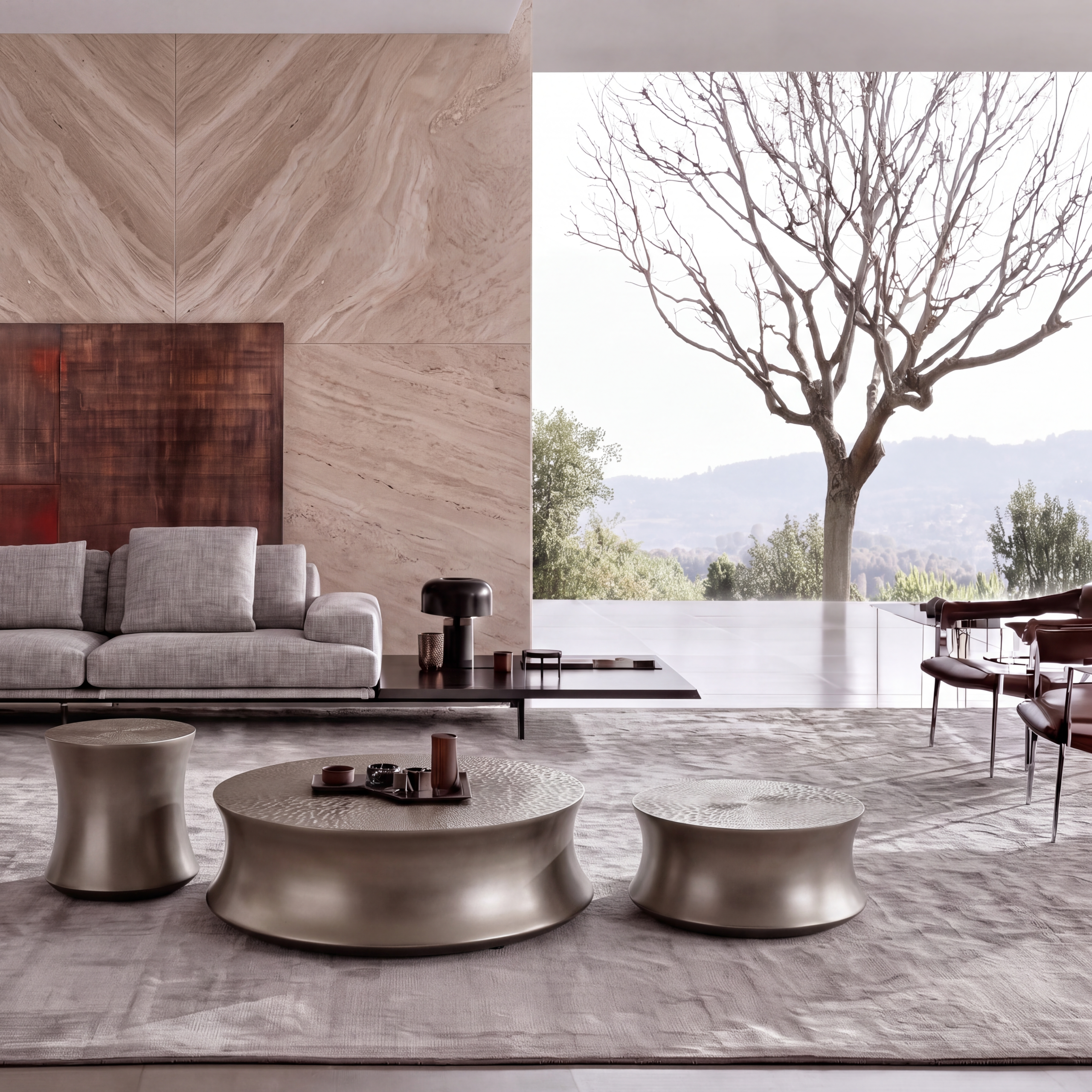 Aura coffee table styled in a contemporary interior