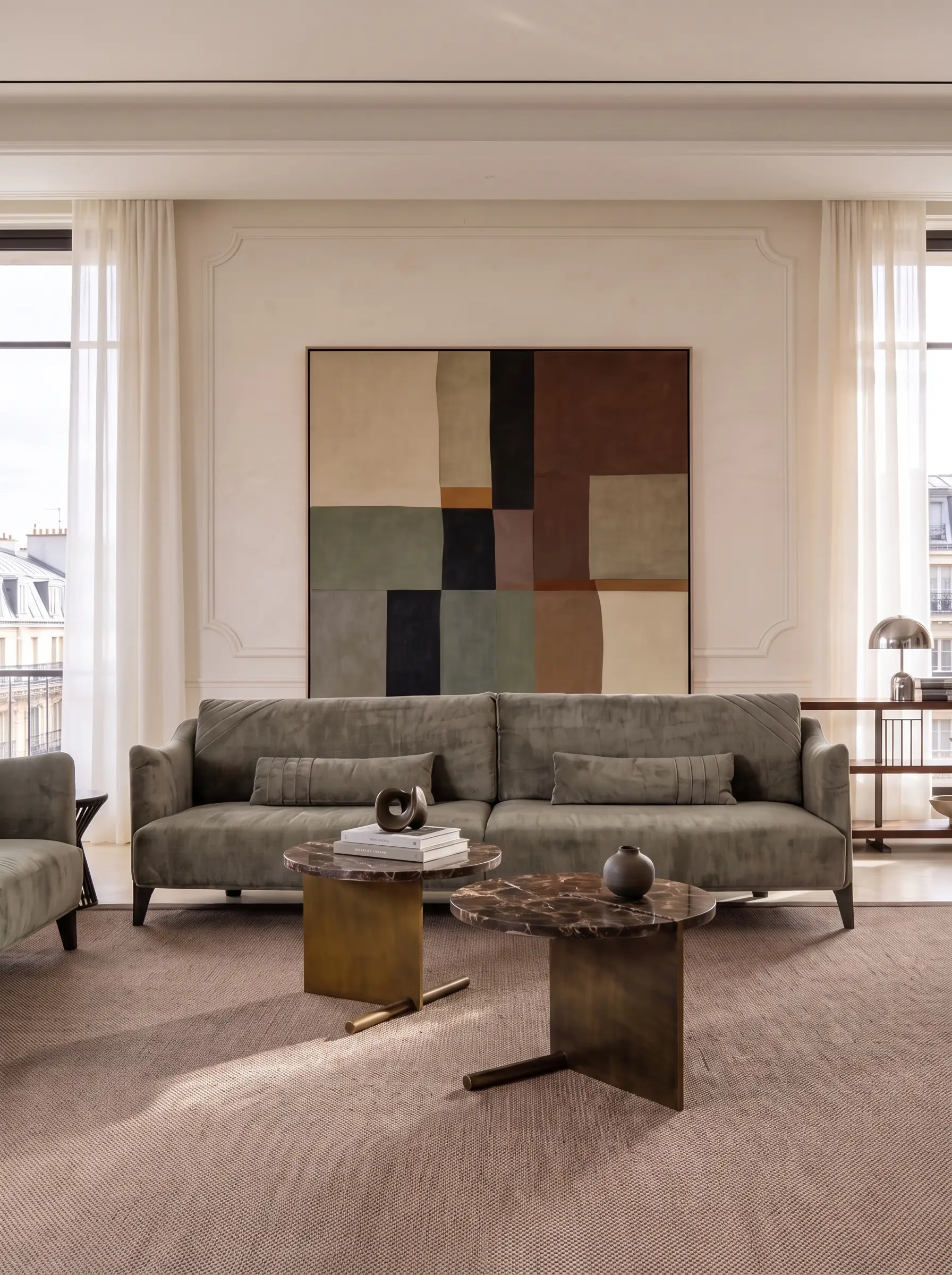 Ava coffee table in a modern living room setting