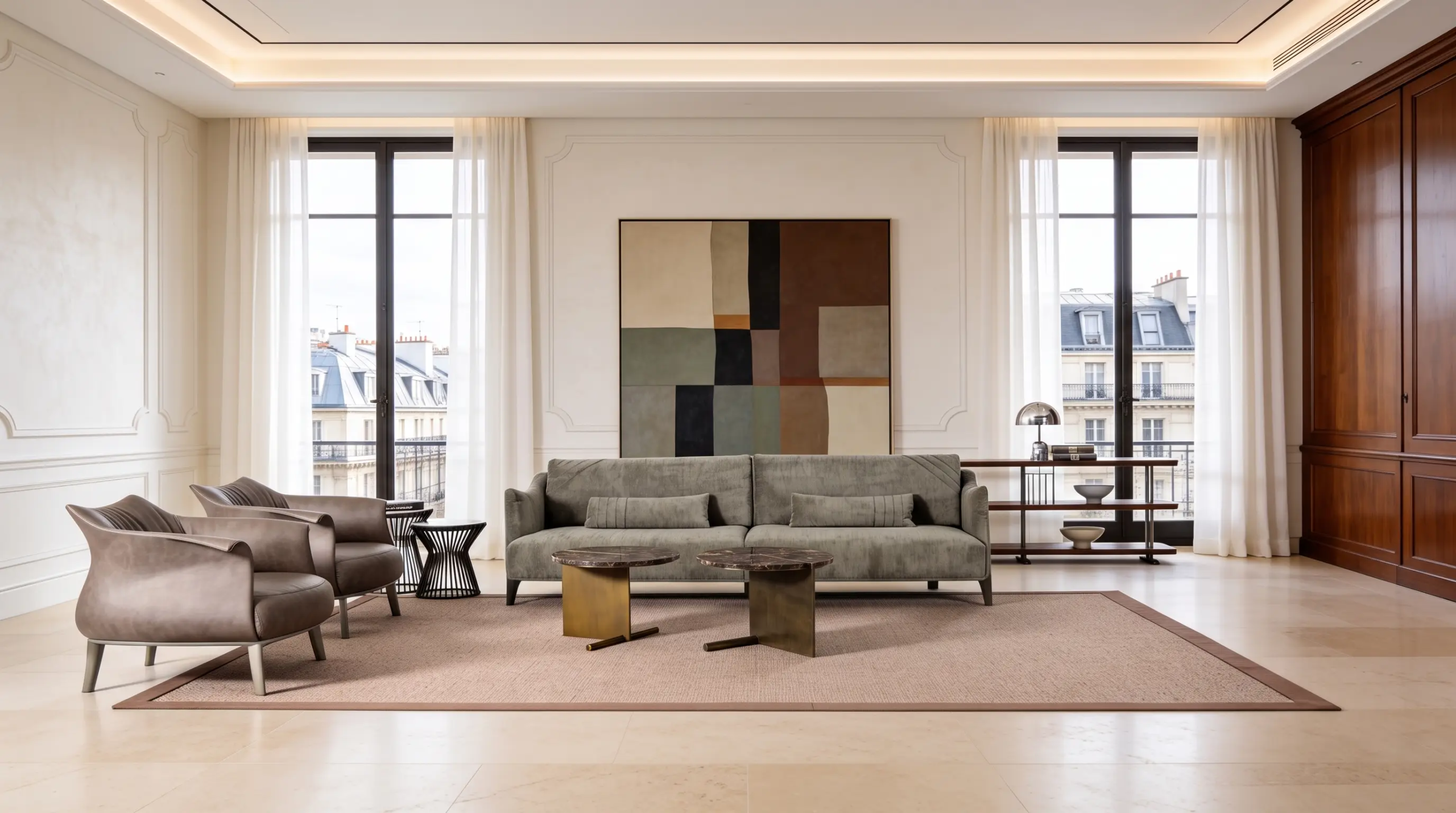 Ava coffee table styled in a contemporary interior
