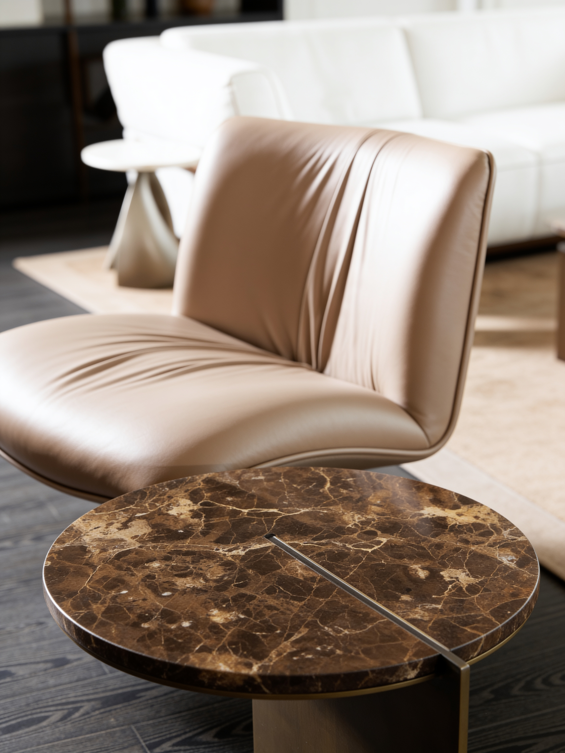 Ava coffee table in a designer lounge setting