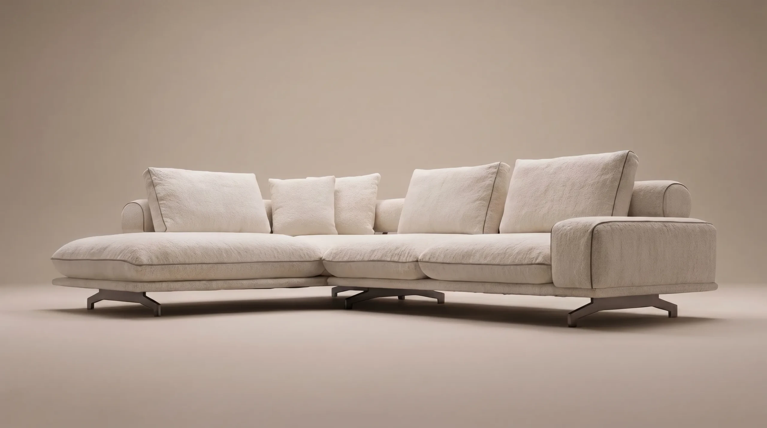 Belen Modular Leather Sofa styled in a contemporary interior