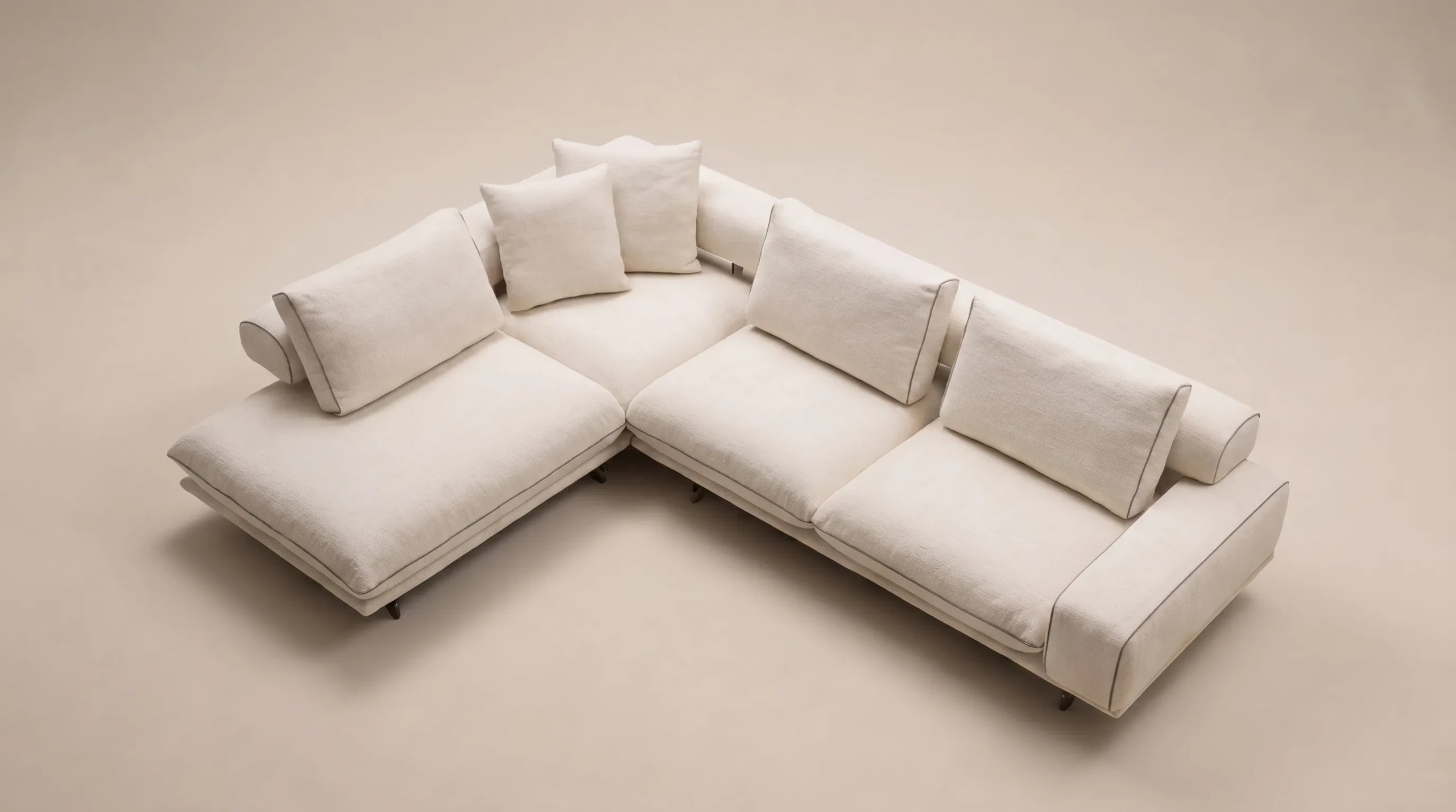 Belen Modular Leather Sofa in a designer lounge setting
