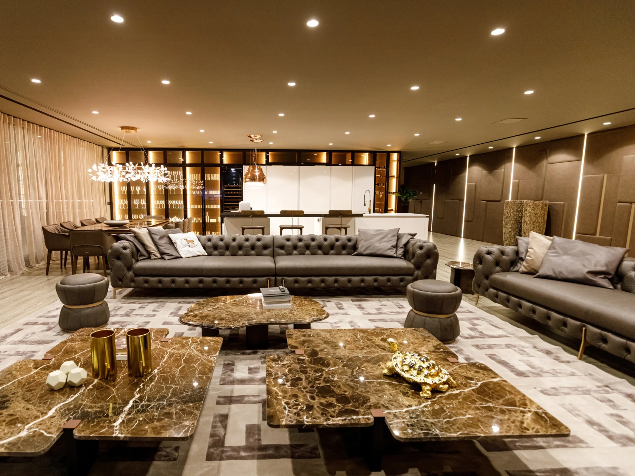 Belladonna Modern Luxury Sofa styled in a contemporary interior