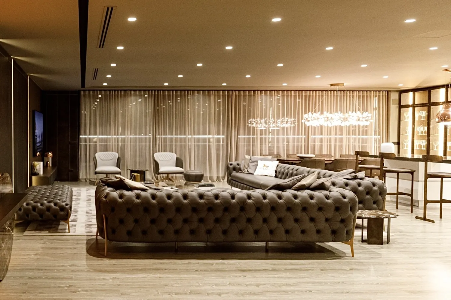 Belladonna Modern Luxury Sofa in a designer lounge setting
