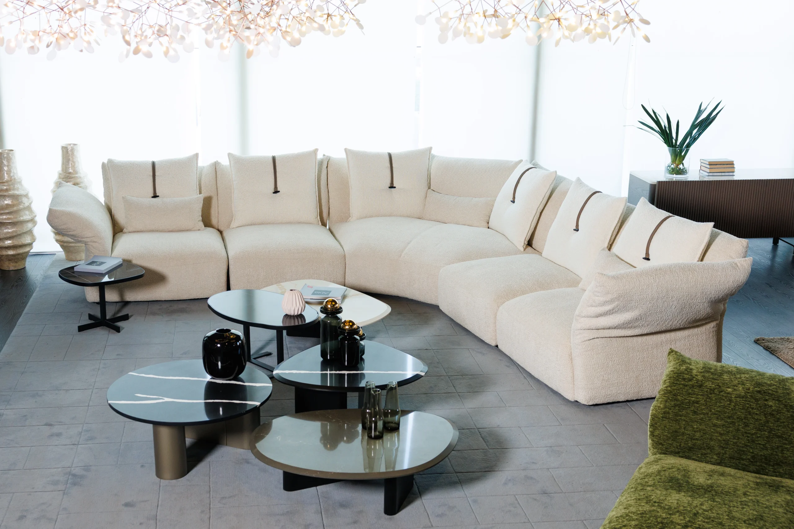 Bisous coffee table in a modern living room setting