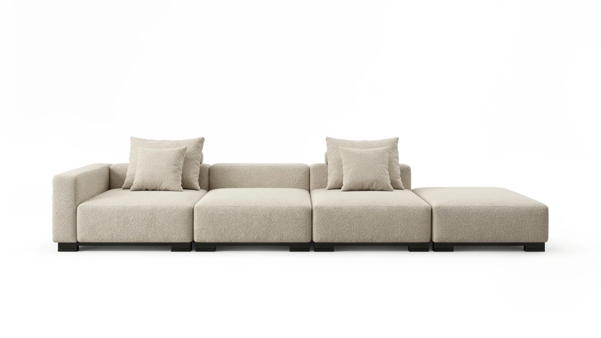 Bloom sectional sofa on white background