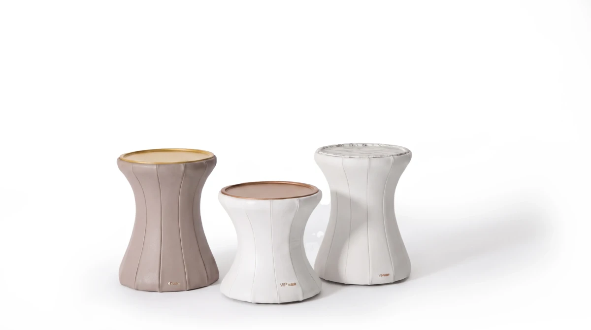 Bria side table on white background
