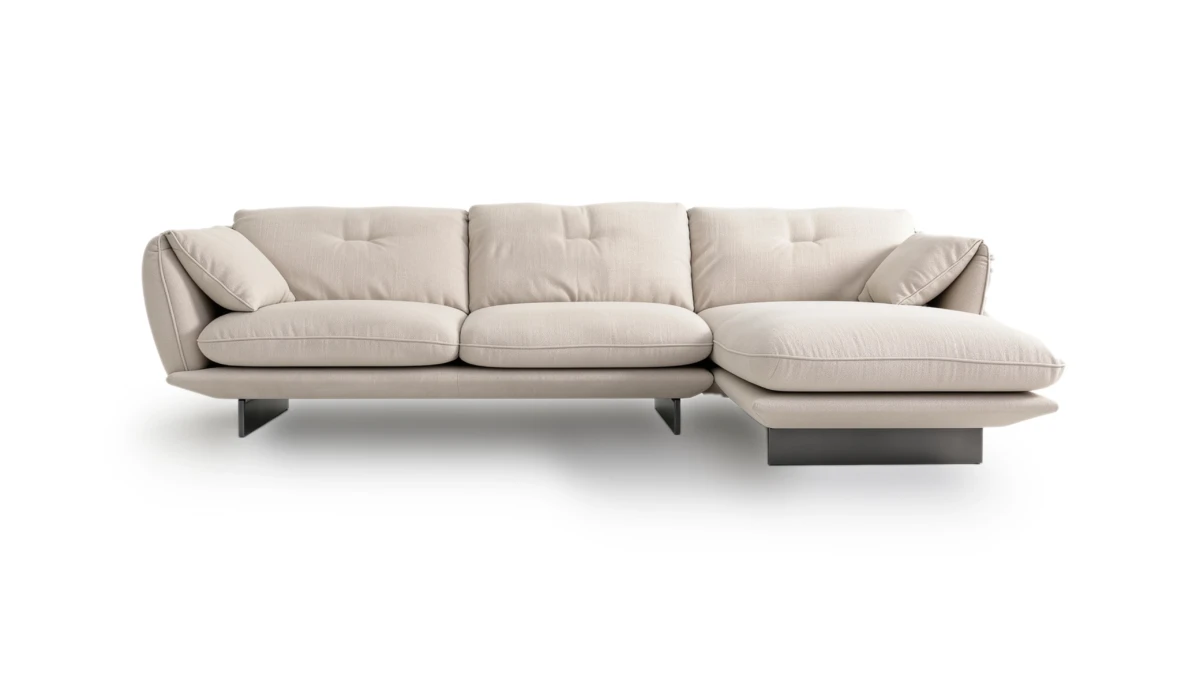 Calisse sectional sofa on white background