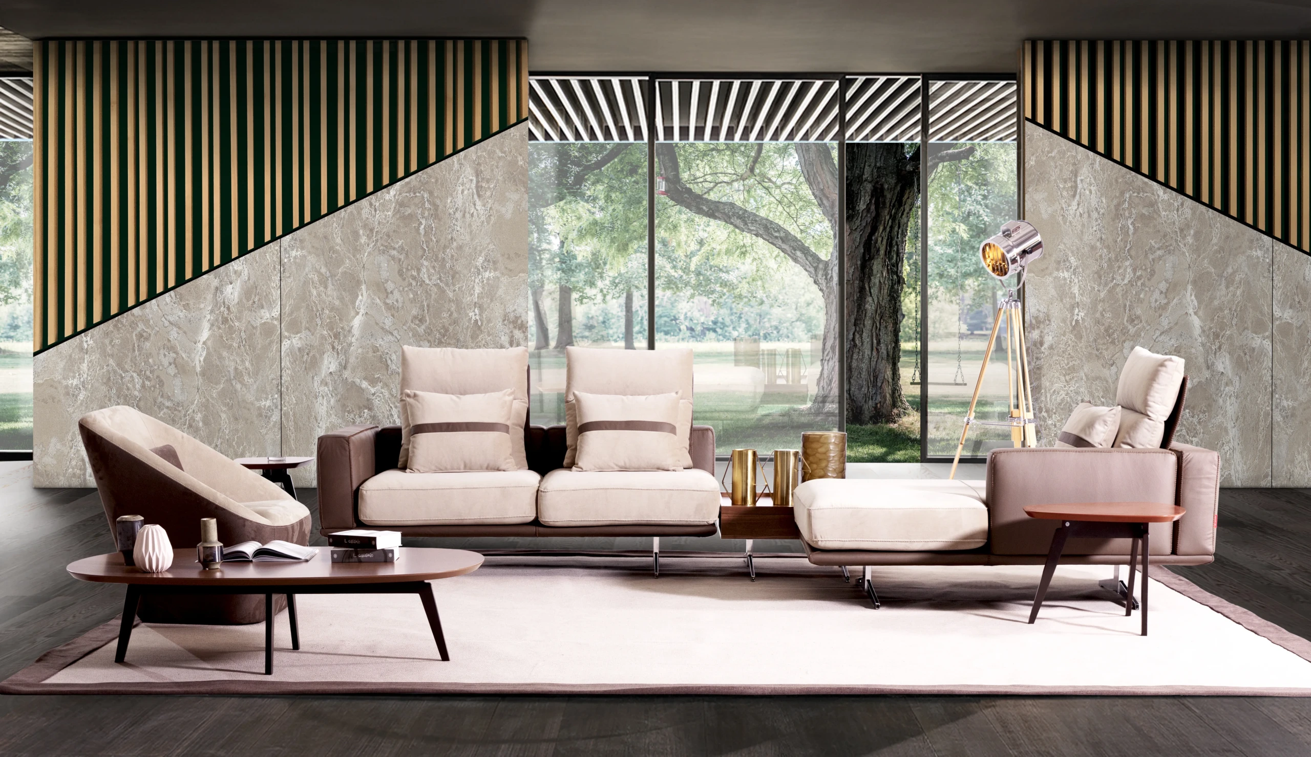 Carlton Sectional: Luxurious Comfort & Style styled in a contemporary interior
