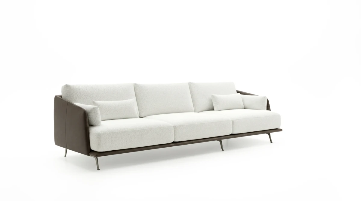 Clayton sectional sofa on white background