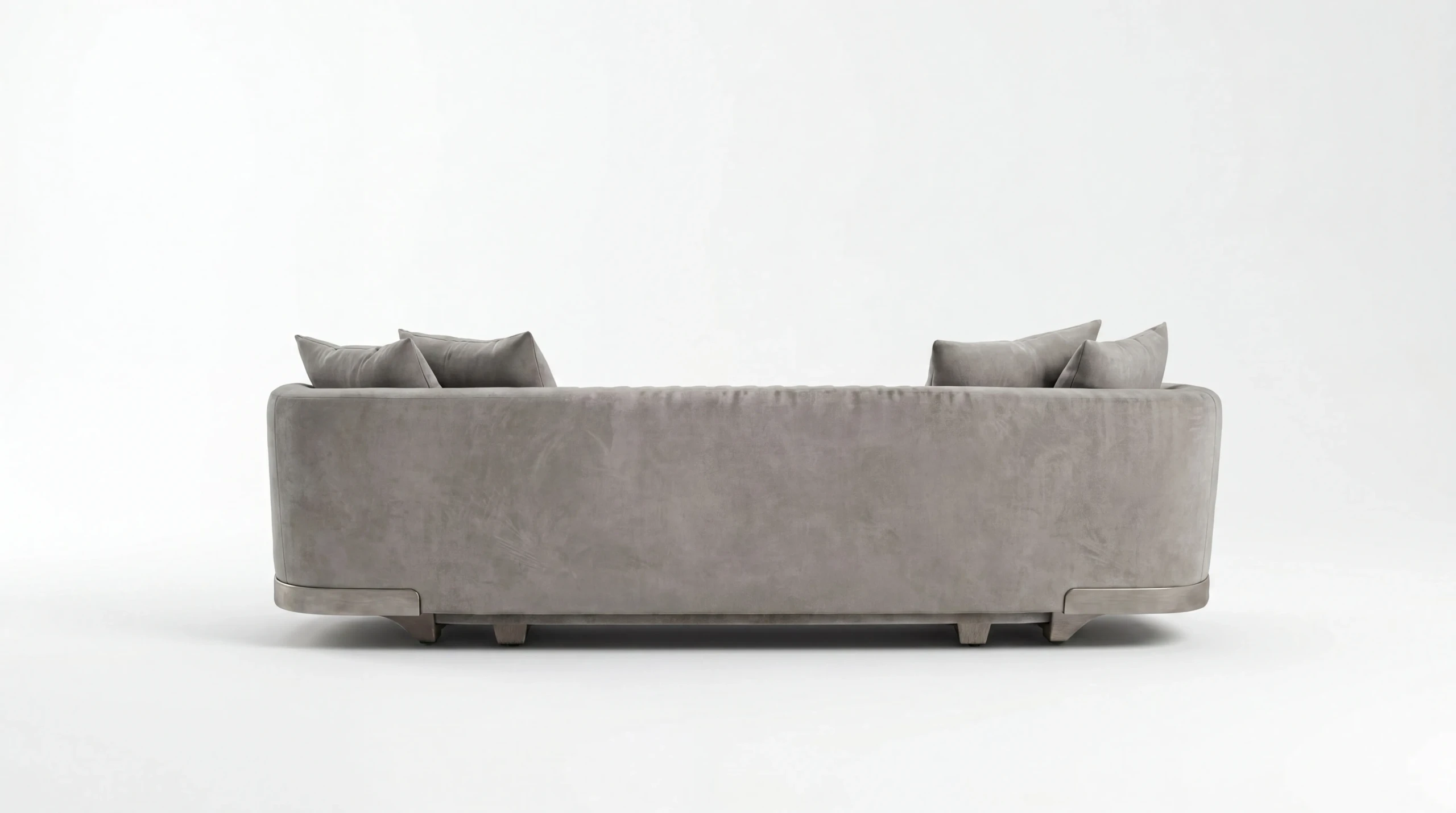 Back view of Clement curved sofa