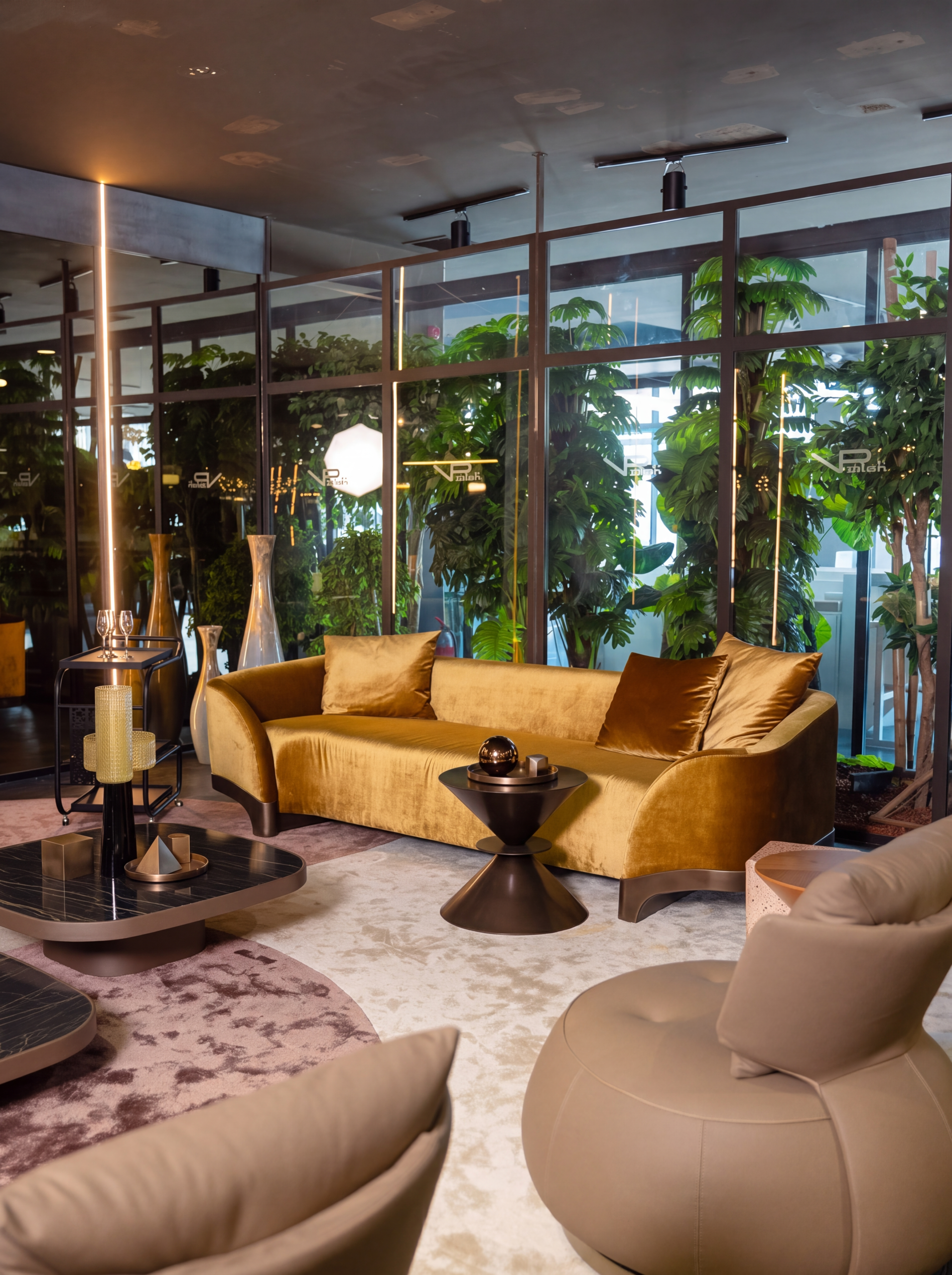 Cosmos coffee table in a modern living room setting