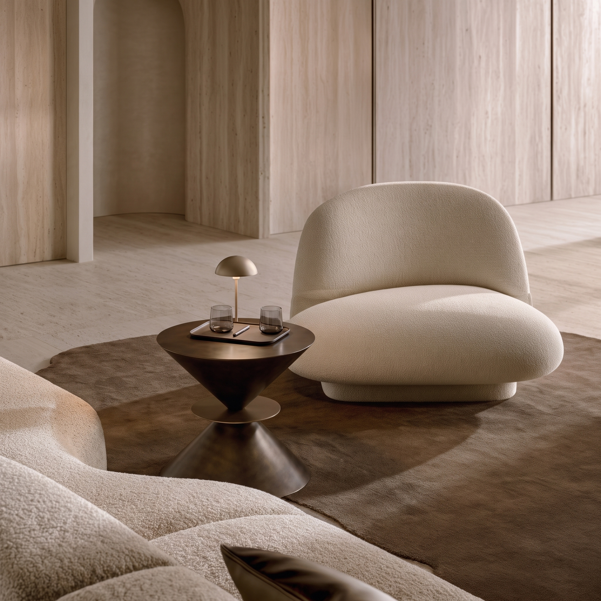 Cosmos coffee table in a designer lounge setting