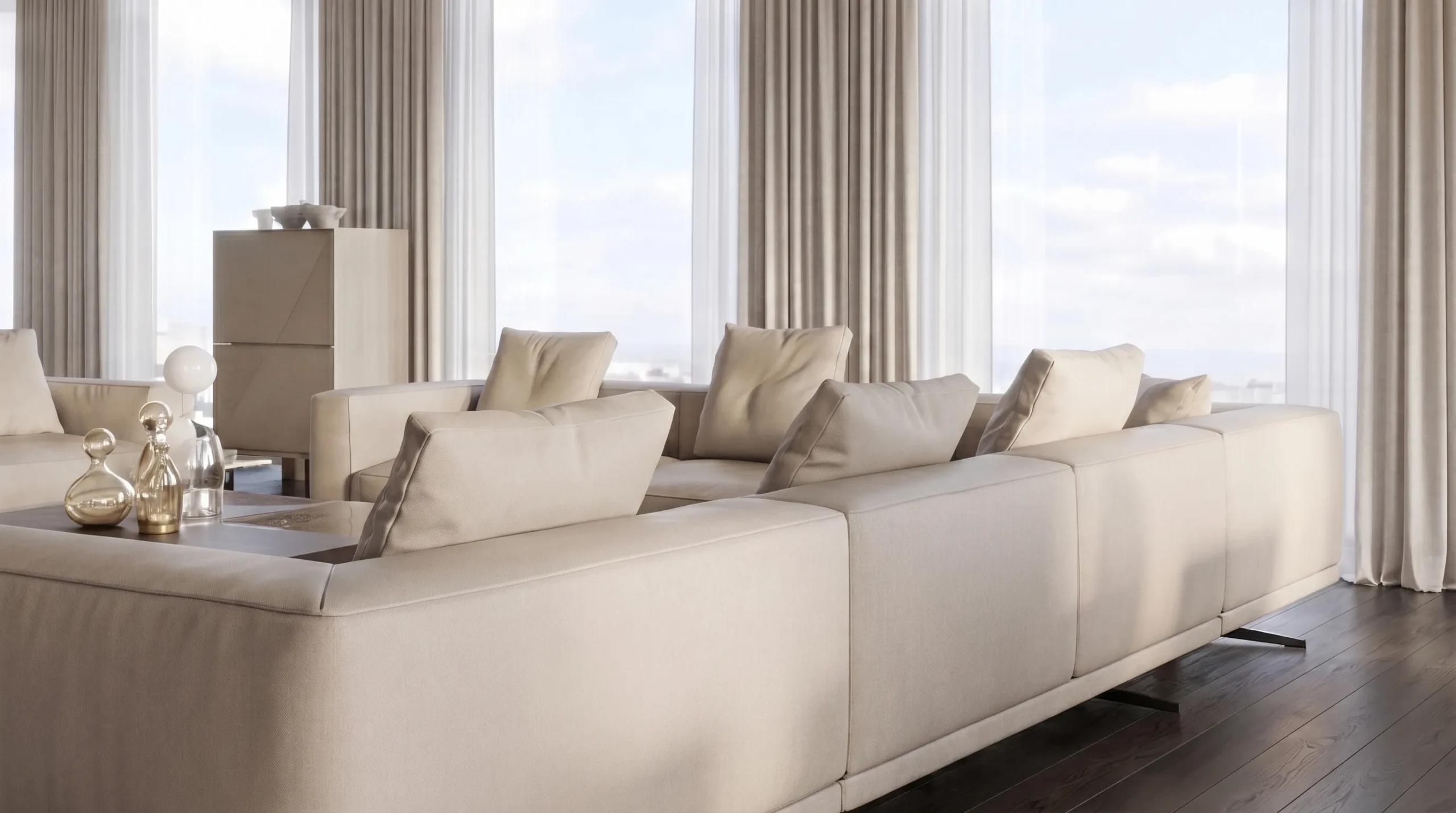 Dafne R sectional sofa in a modern living room setting