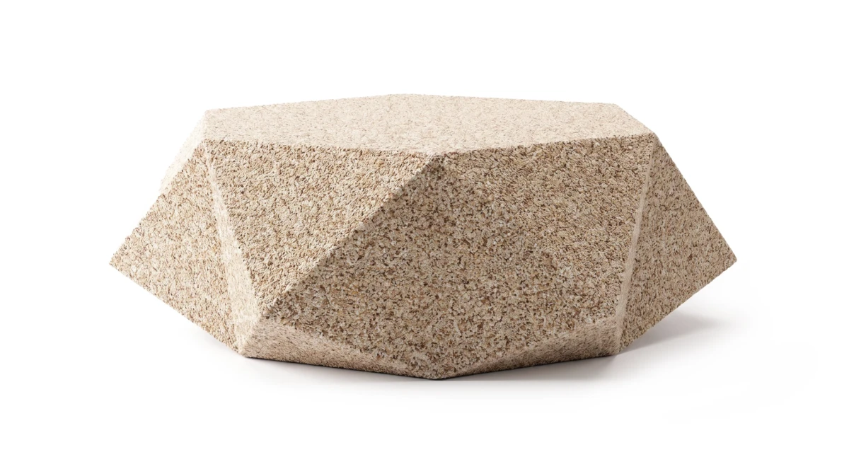 Diamond side table on white background