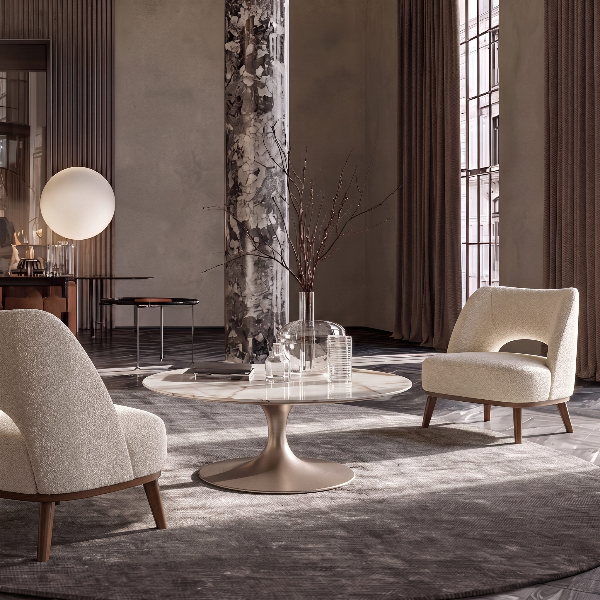 Dublin coffee table in a designer lounge setting