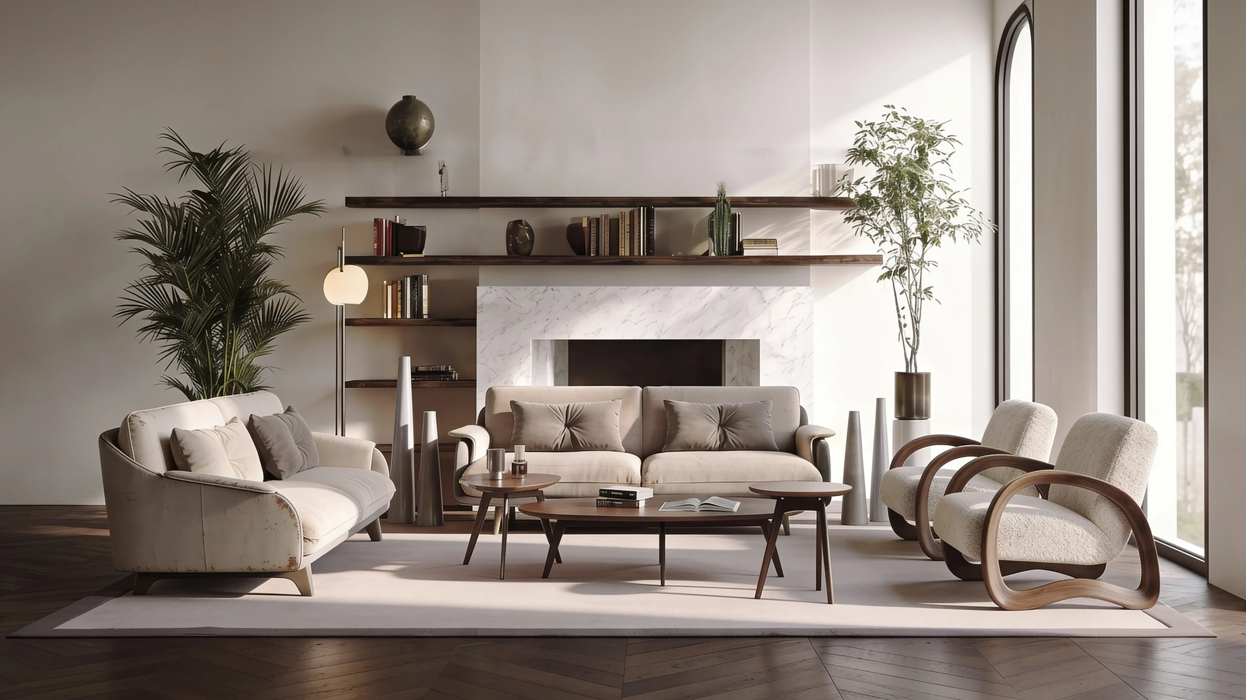 EVELYNN 3 seater leather sofa: Elegantly Designed for Comfort shown in a styled indoor scene