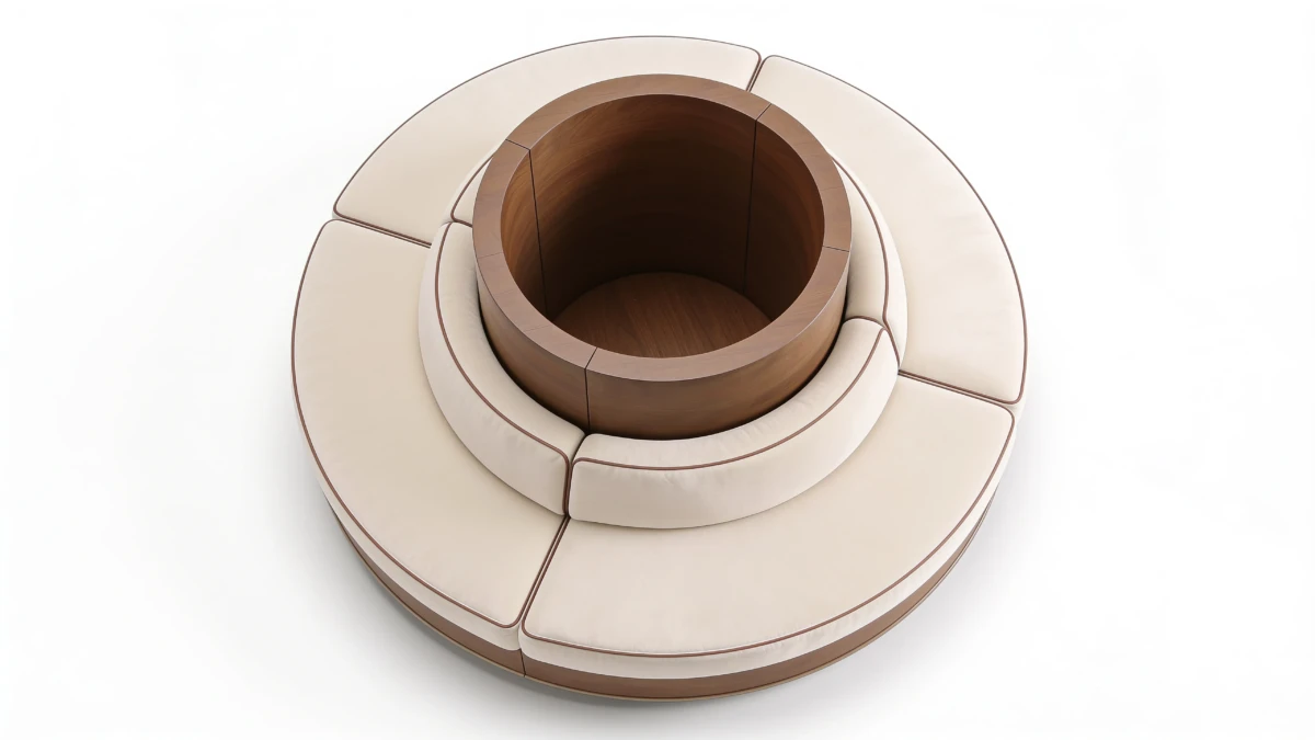 Fiore circular modular sofa, Able Be Modern Commercial Collection