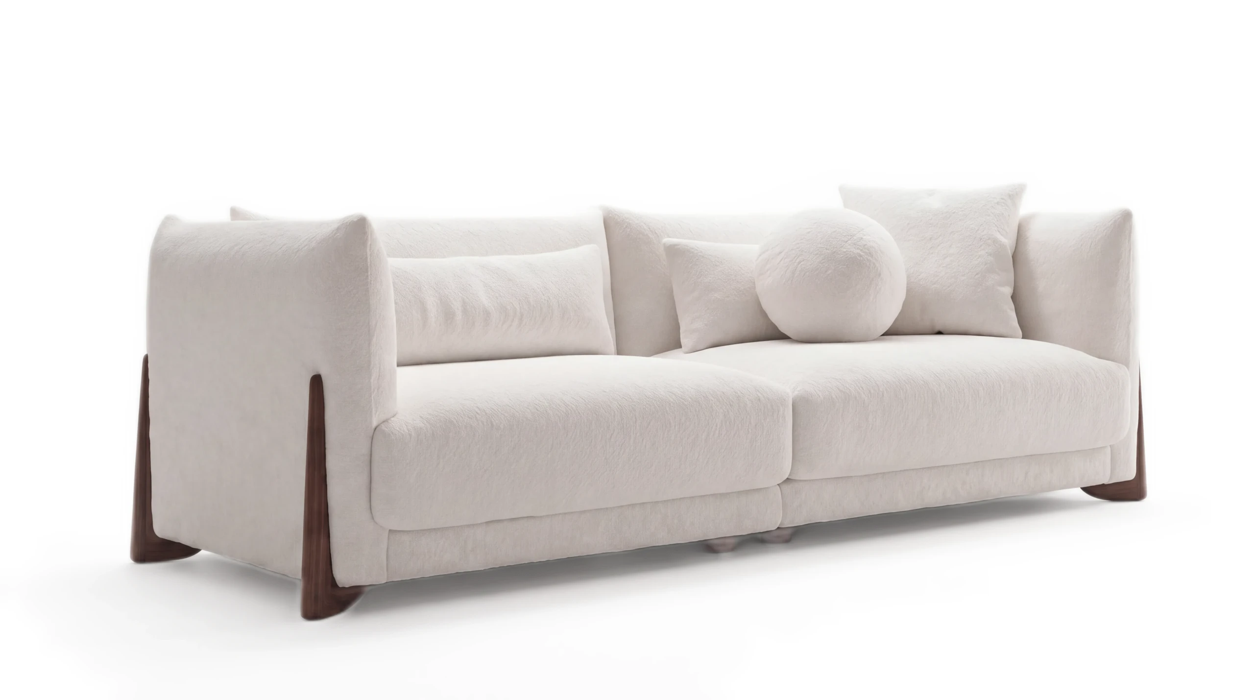 Hazel Midcentury Sofa - 3/4 angle view