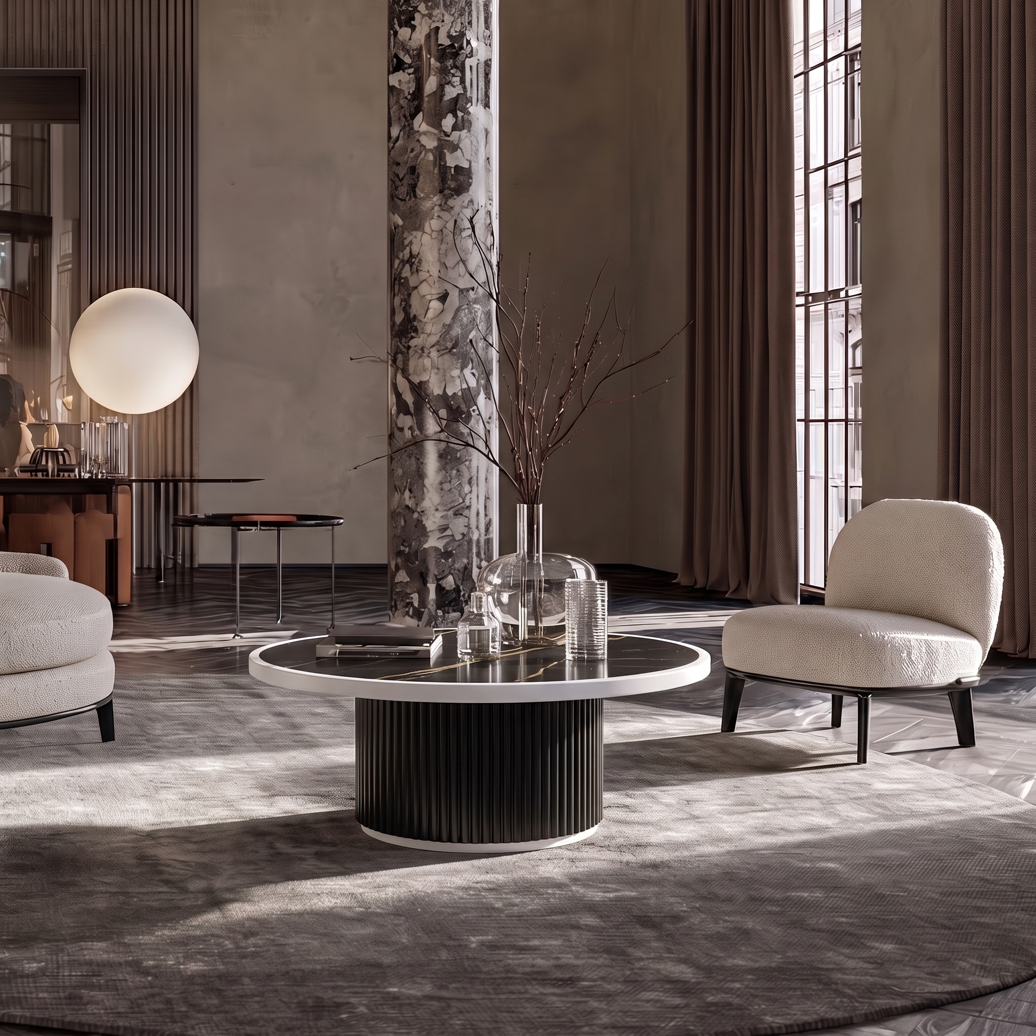 Helen coffee table in a designer lounge setting