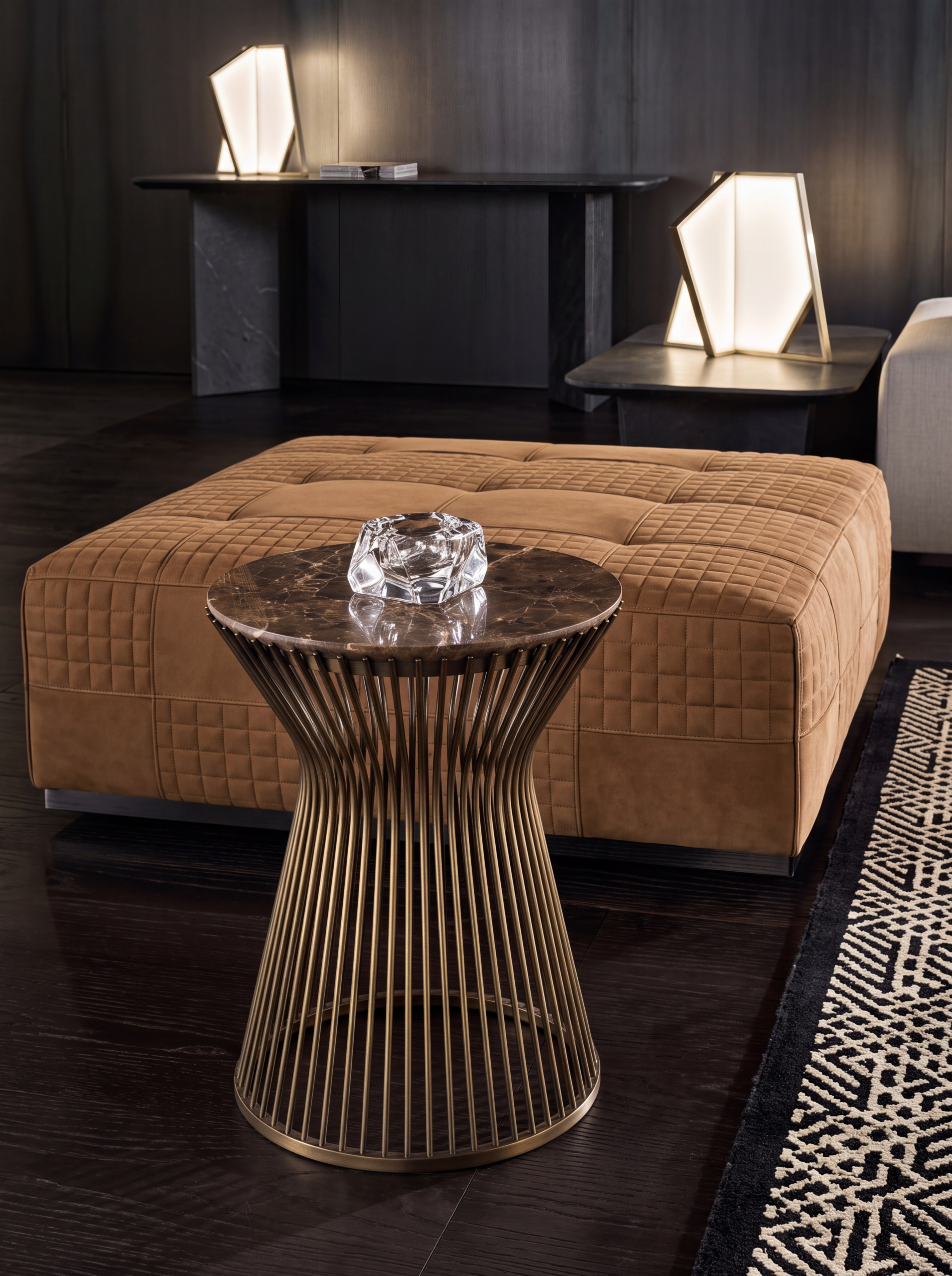 Hena coffee table in a designer lounge setting