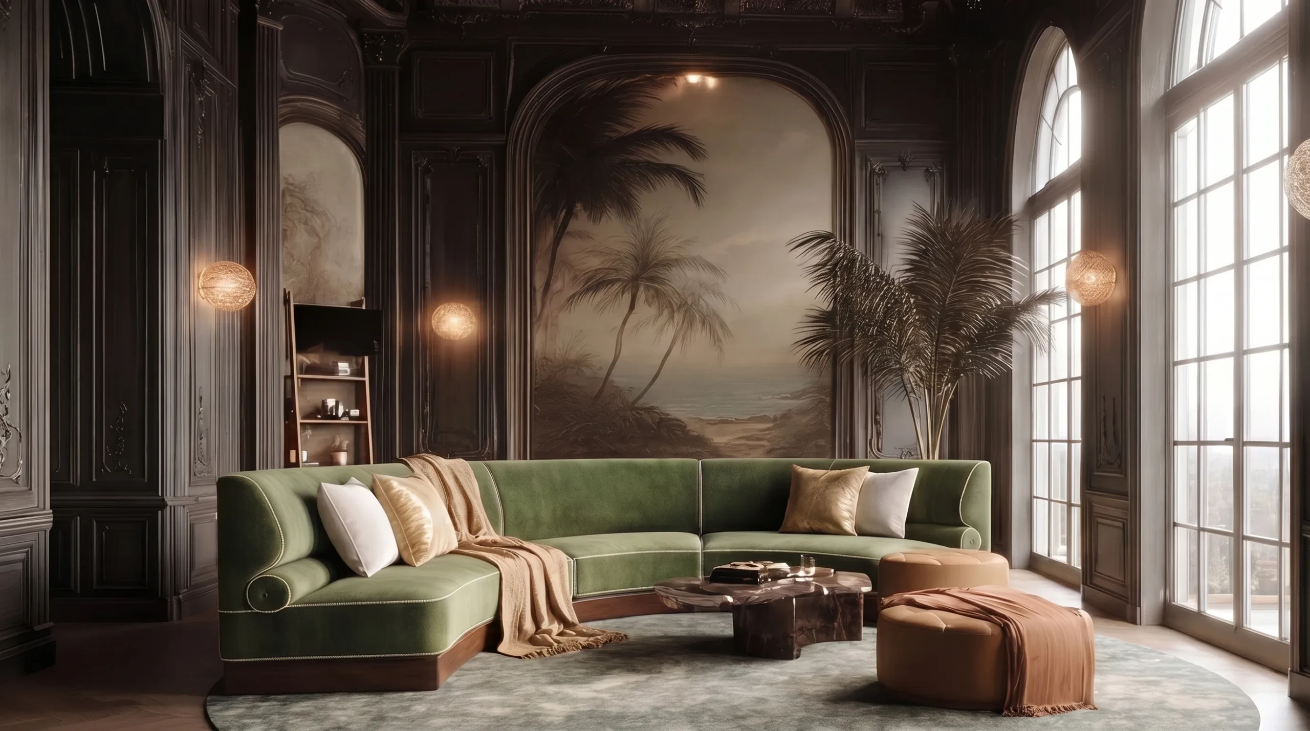 Lawence sectional sofa in a designer lounge setting