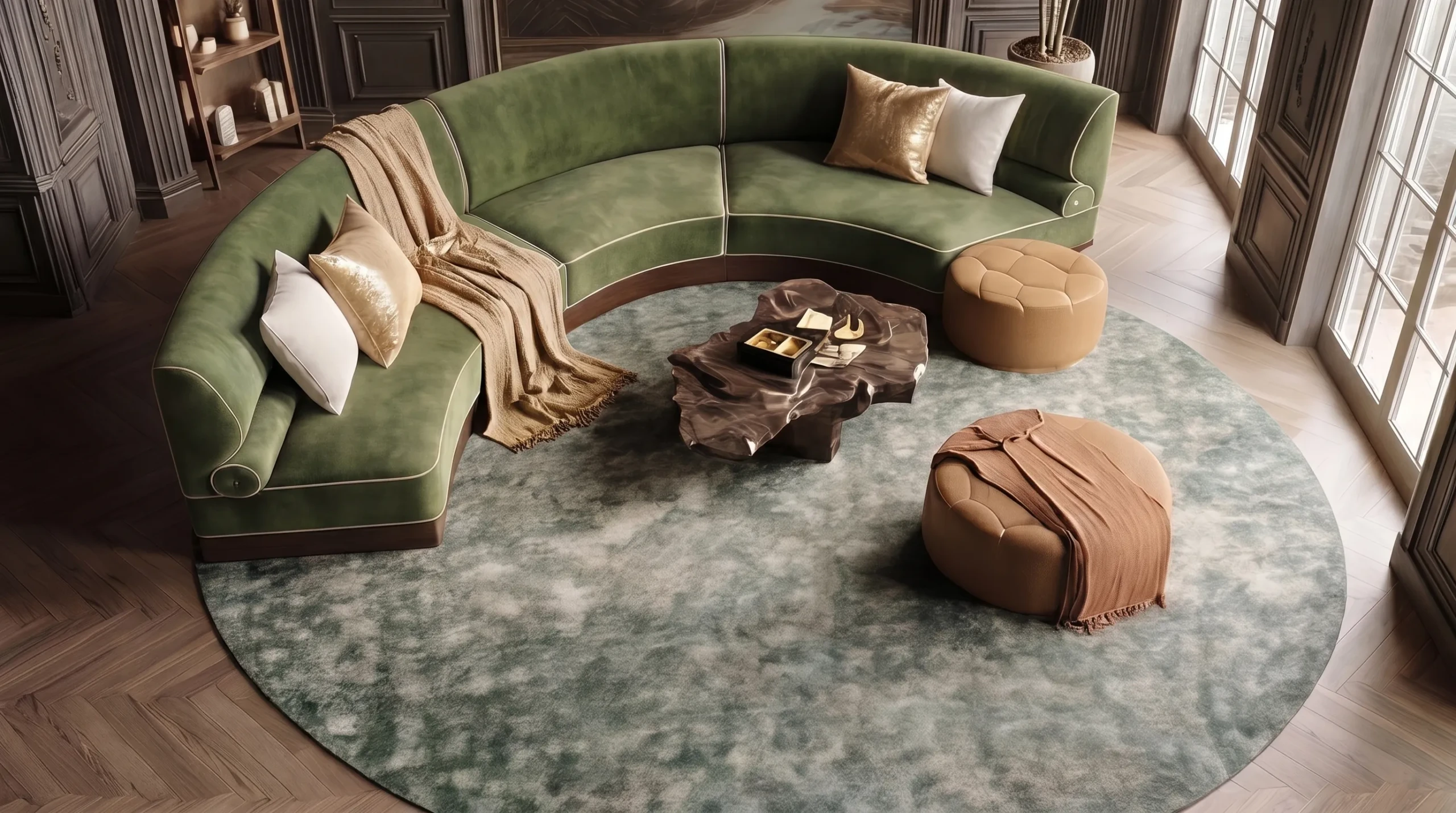 Lawence sectional sofa styled in a minimalist living space