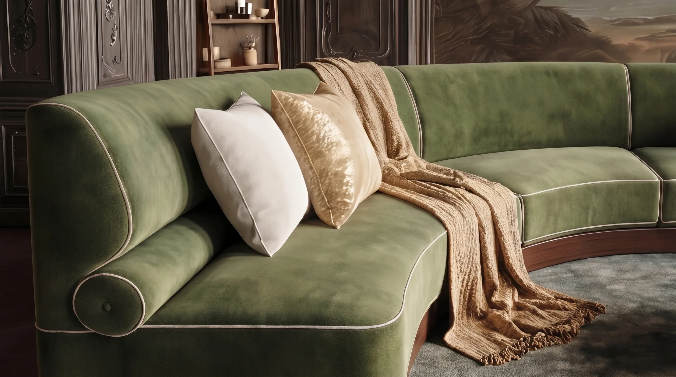 Lawence sectional sofa in a modern living room setting