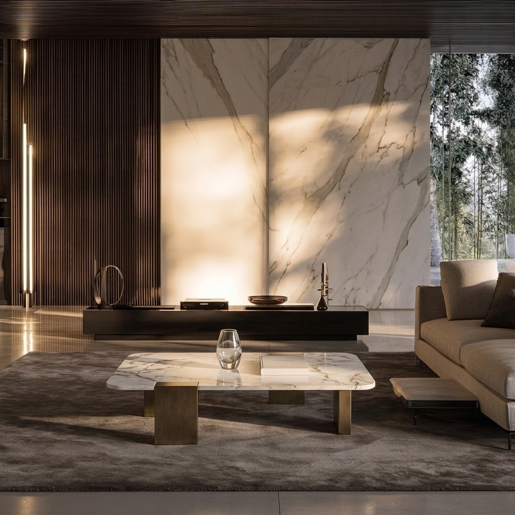 Lowtide coffee table styled in a contemporary interior