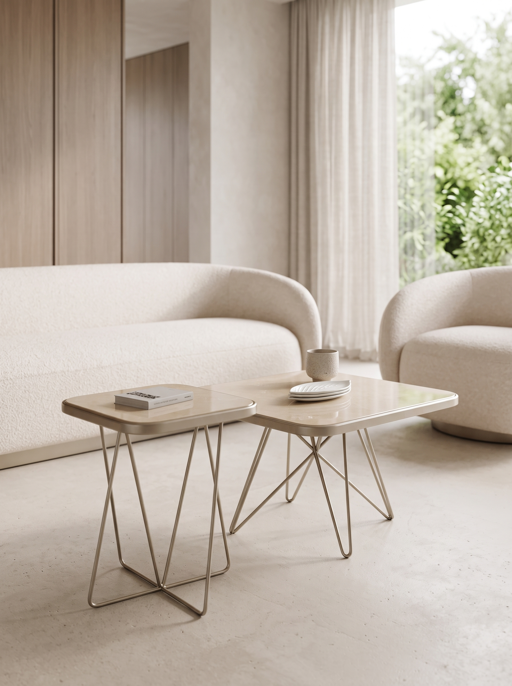 Luna coffee table styled in a contemporary interior