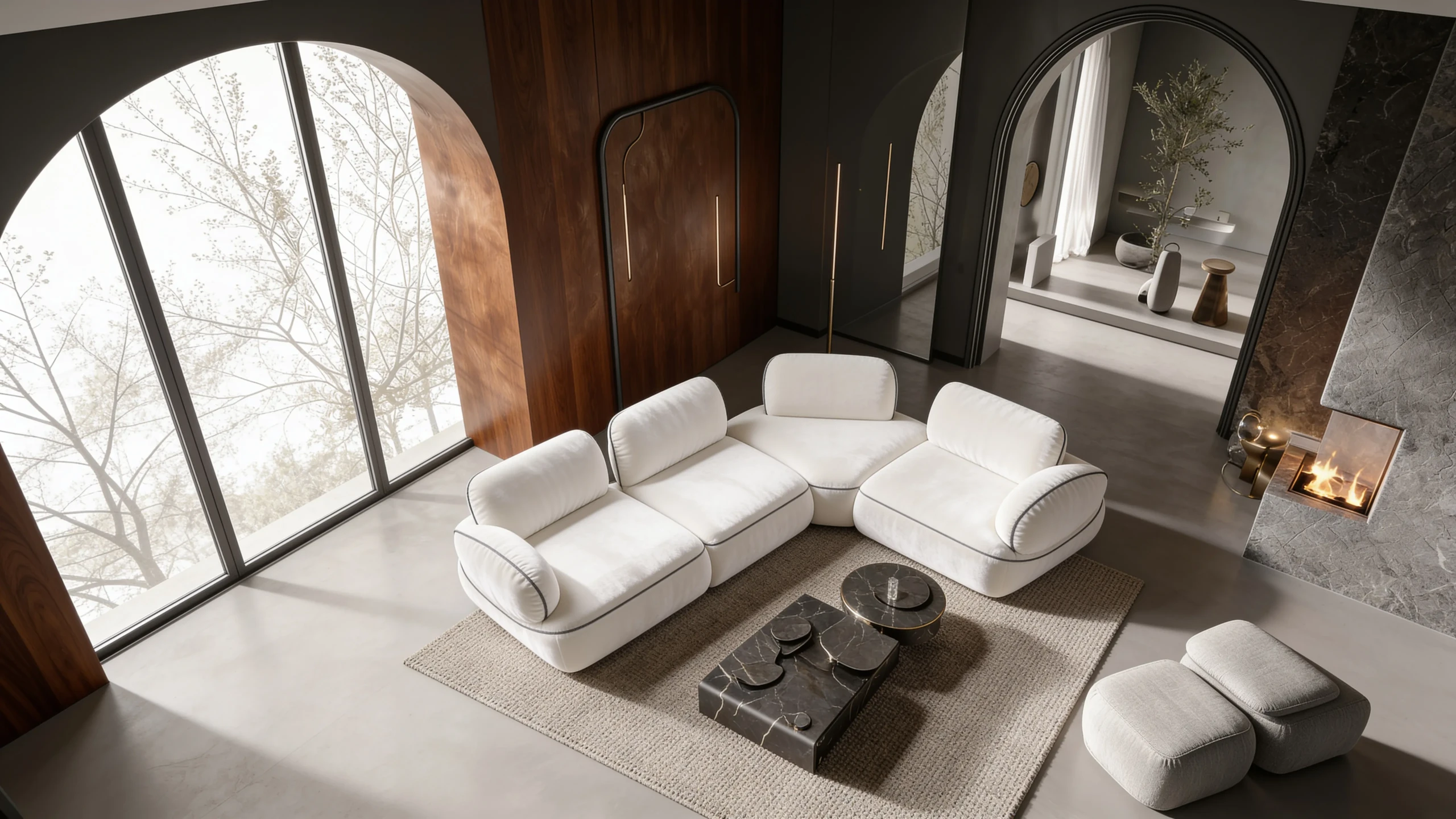 Lunara RR sectional sofa in a stylish home interior